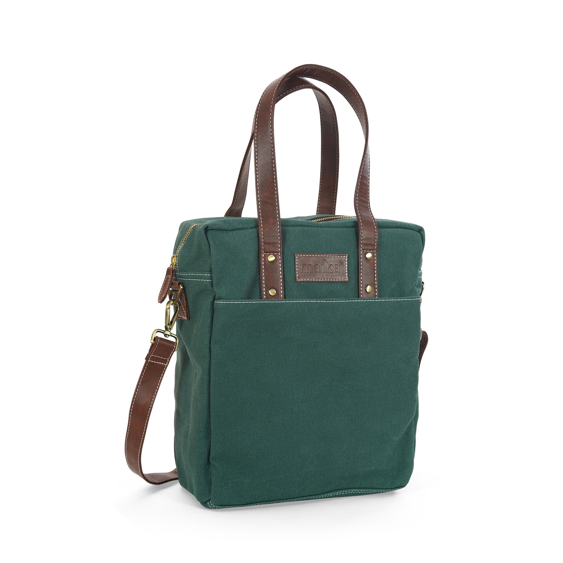 Maika Commuter Tote waxed hunter green