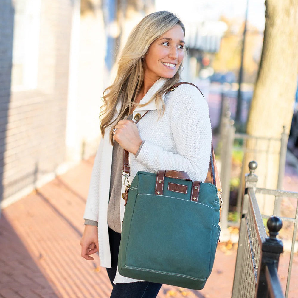 Maika Commuter Tote waxed hunter green