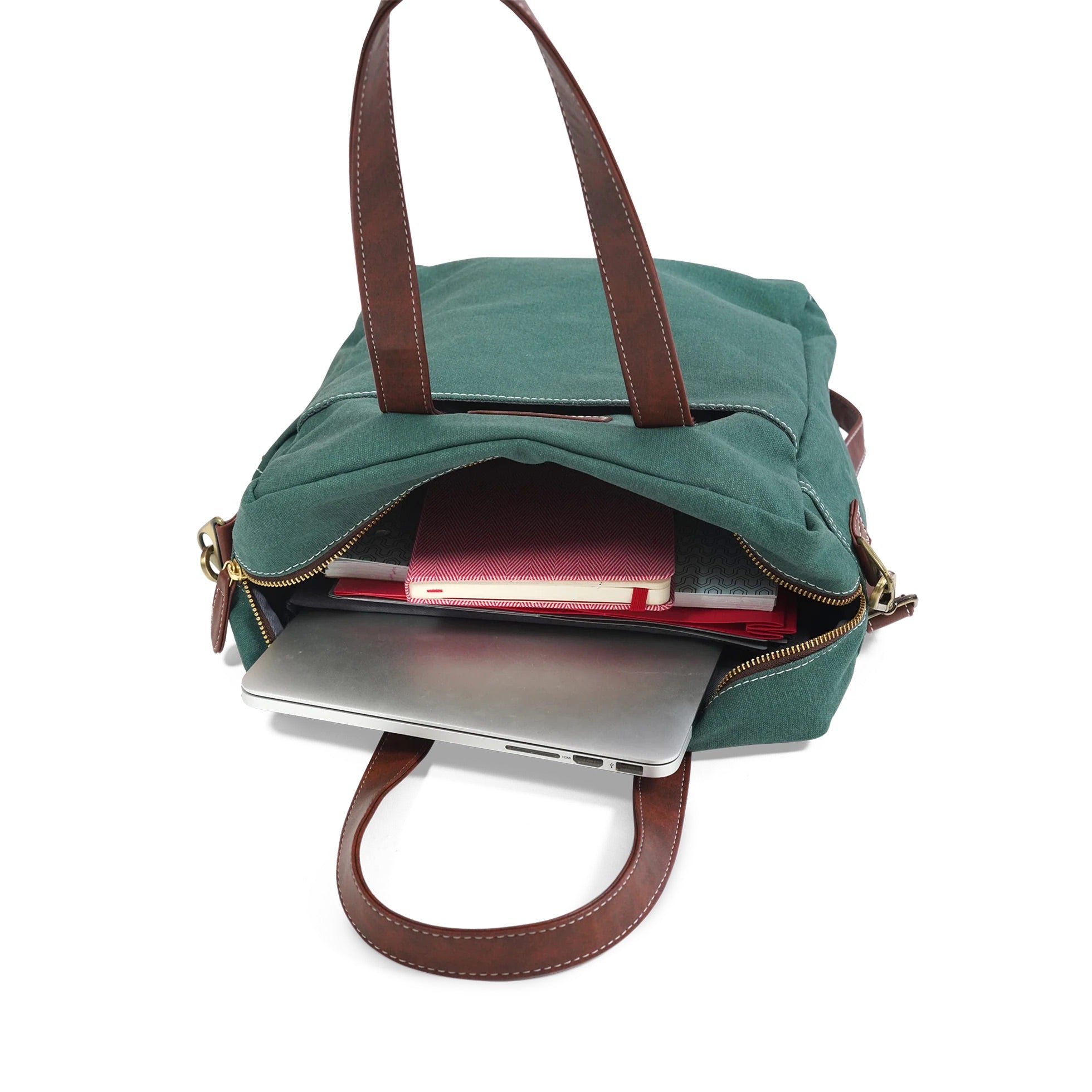 Maika Commuter Tote waxed hunter green