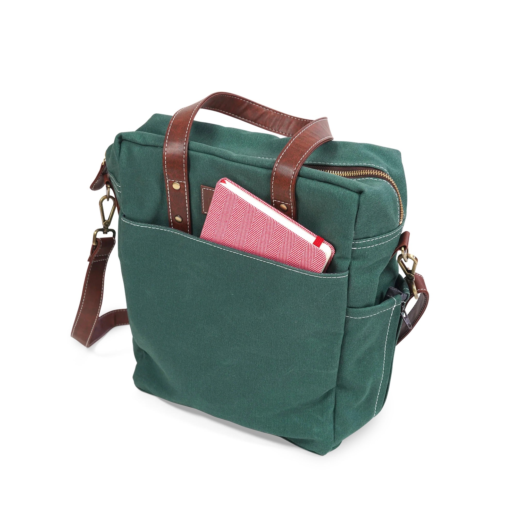 Maika Commuter Tote waxed hunter green