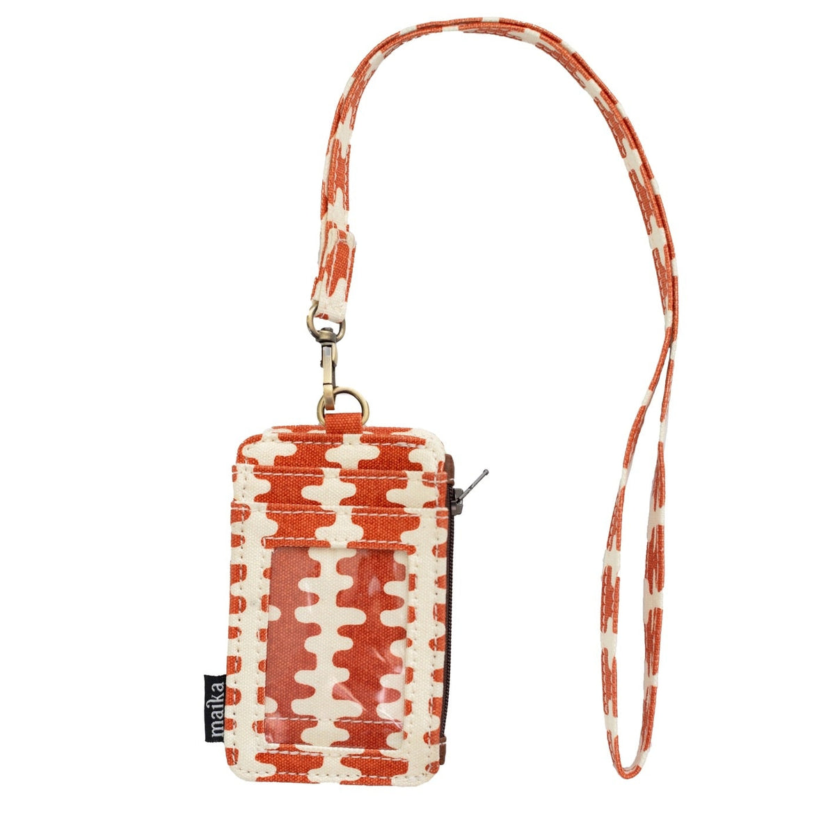 Maika Cardholder Wallet with Lanyard echo tangarine