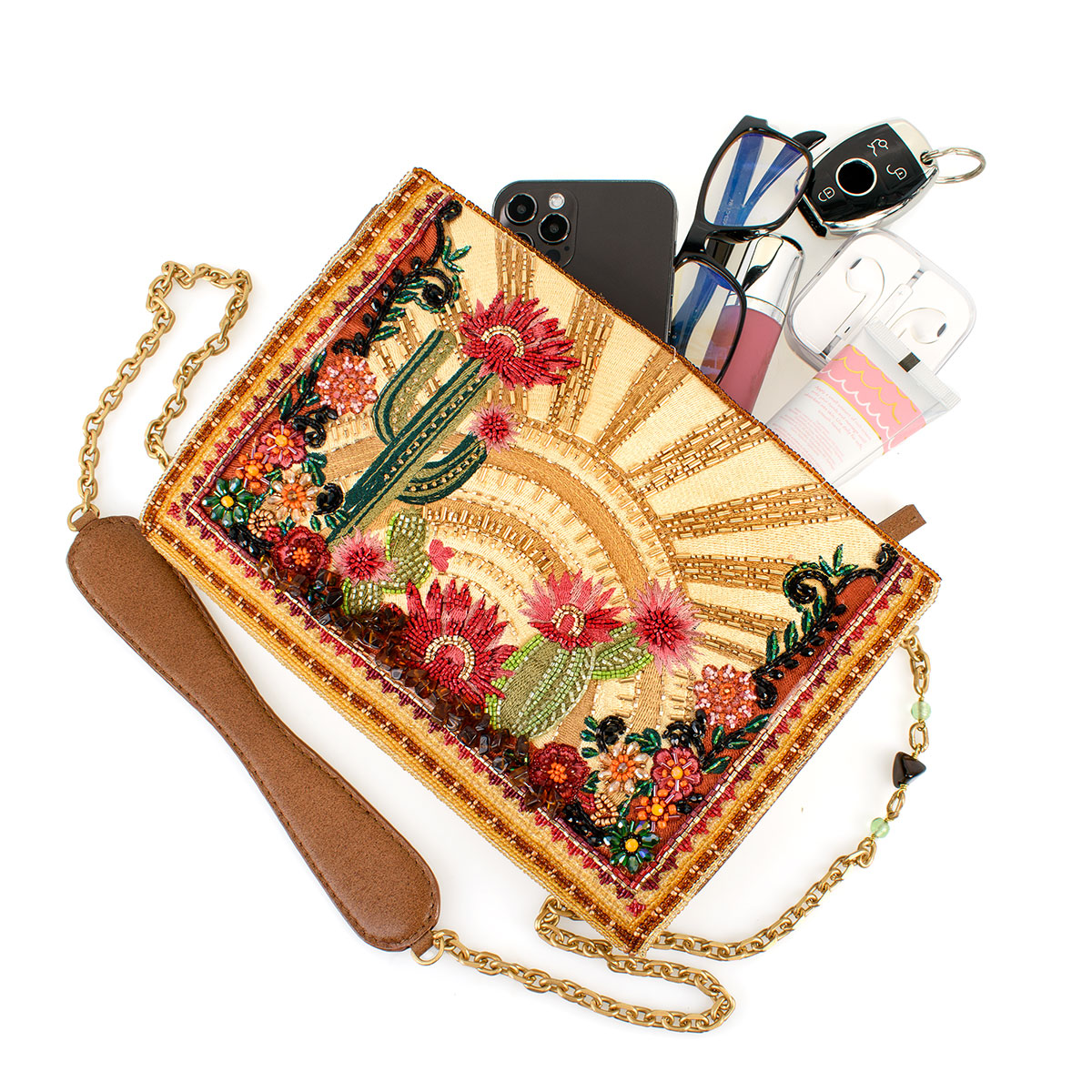 Mary Frances Desert Sunrise Crossbody Clutch