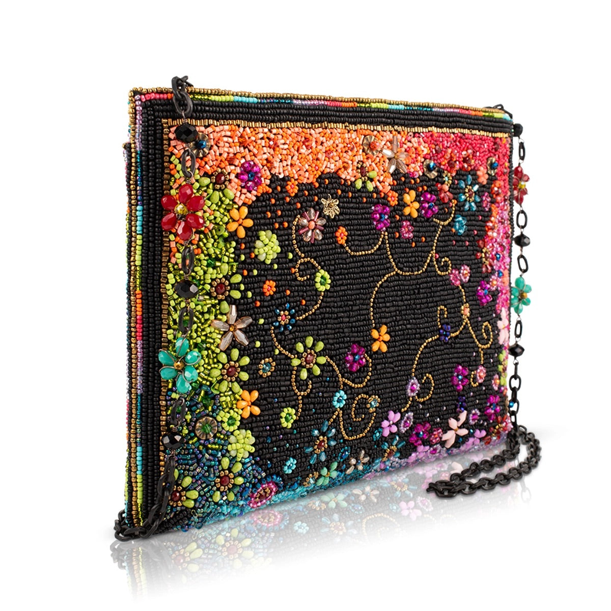 Mary Frances Color Chaos Rainbow Floral Crossbody Handbag