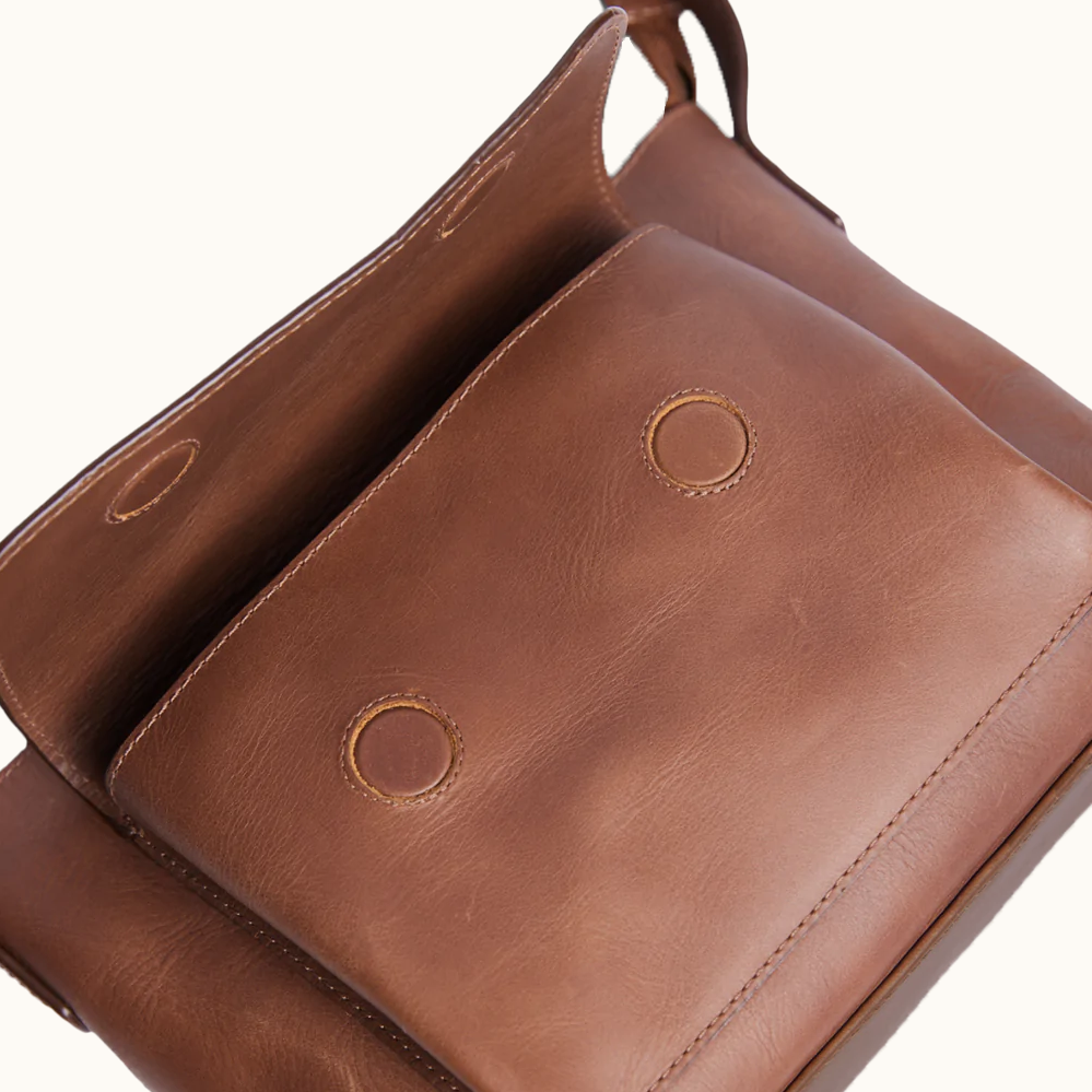 Able Olivia Crossbody whiskey leather