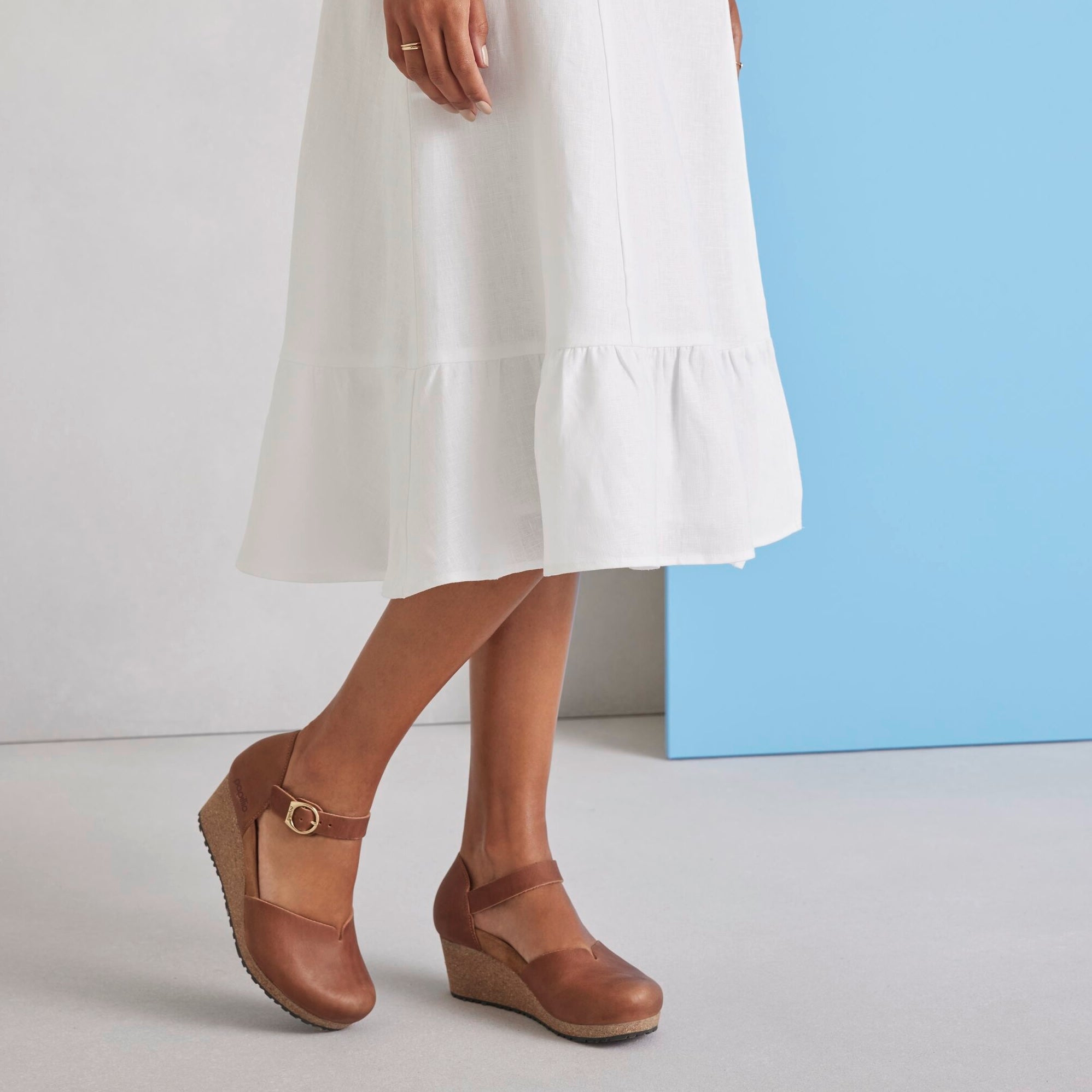 Papillio Mary cognac leather by Birkenstock