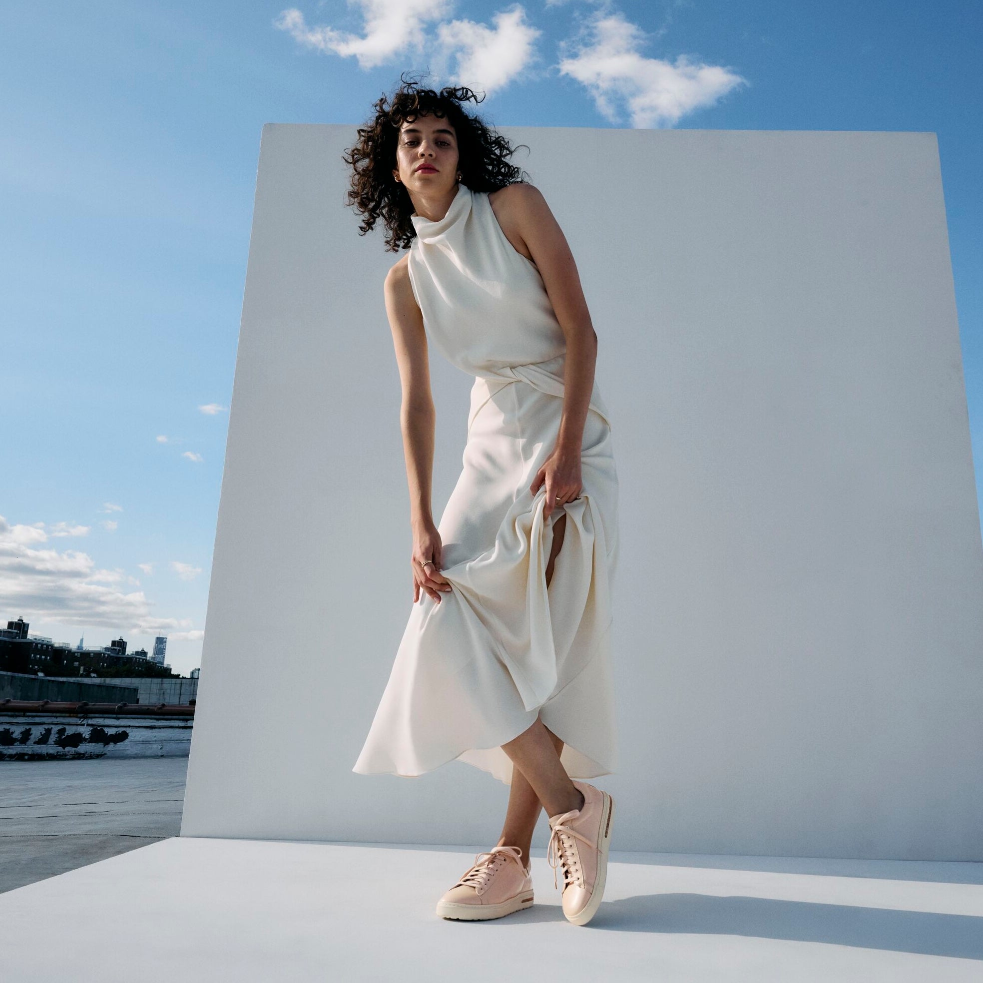 Birkenstock Bend Low high shine new beige leather