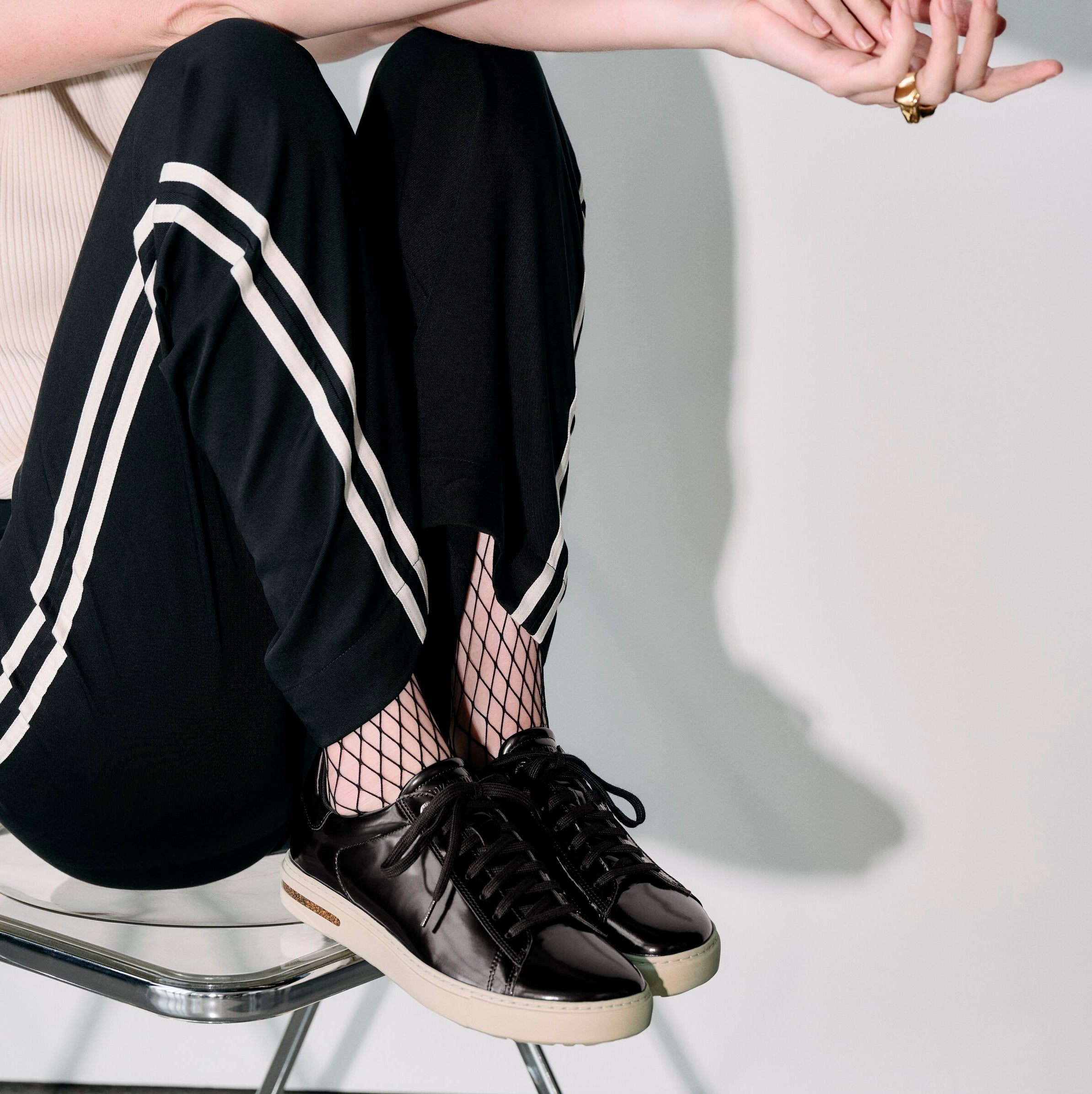 Birkenstock Bend Low high shine black leather