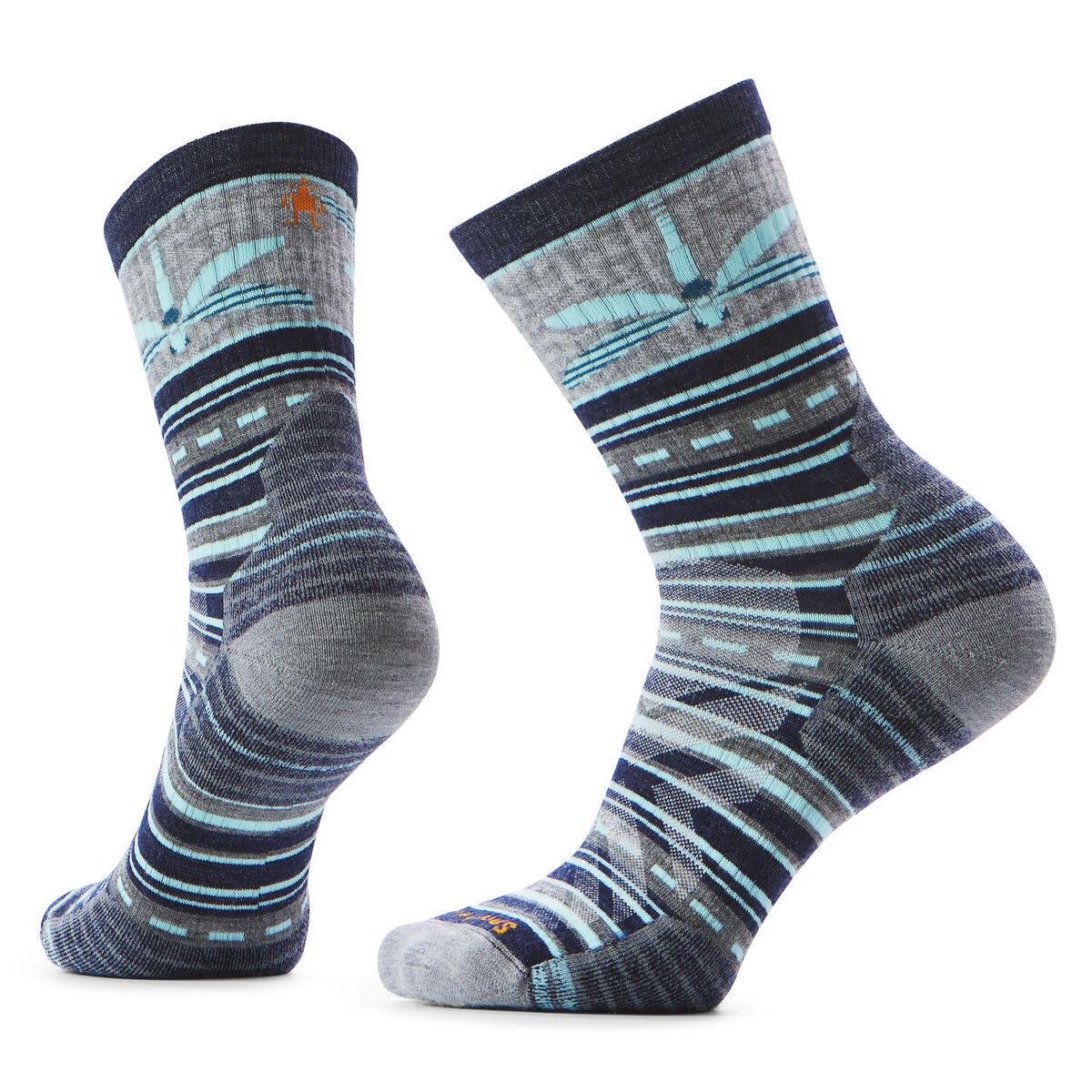 Smartwool Women's Hike Targeted Cushion Dragon Stitch Mid Crew deep navy