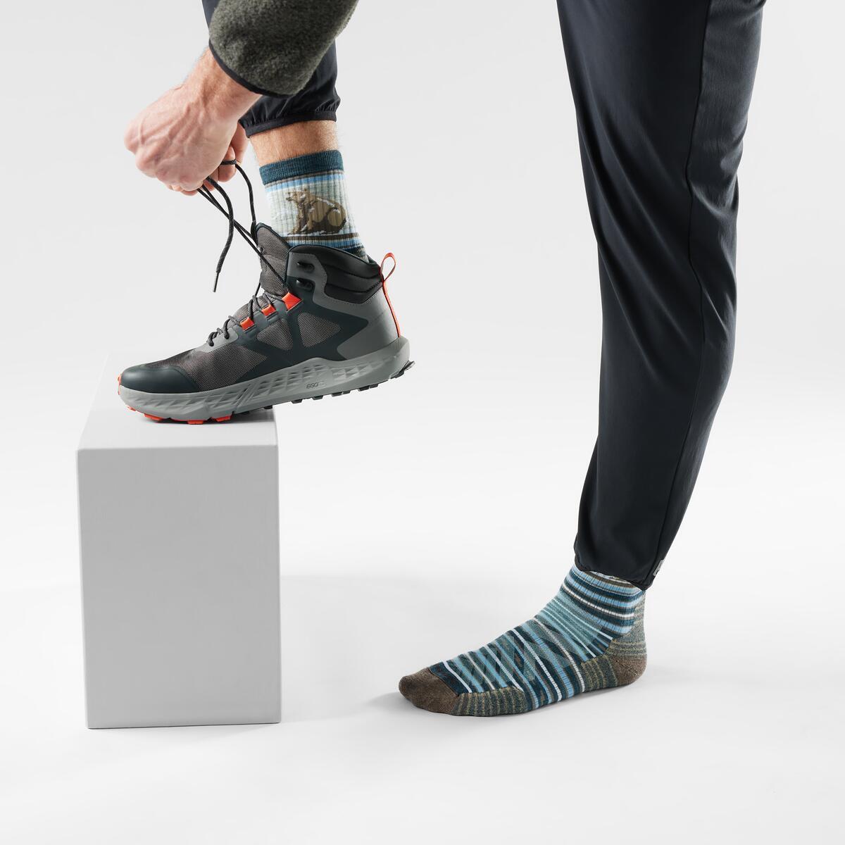 Smartwool Hike Targeted Cushion Bear Stripe Mid Crew twilight blue