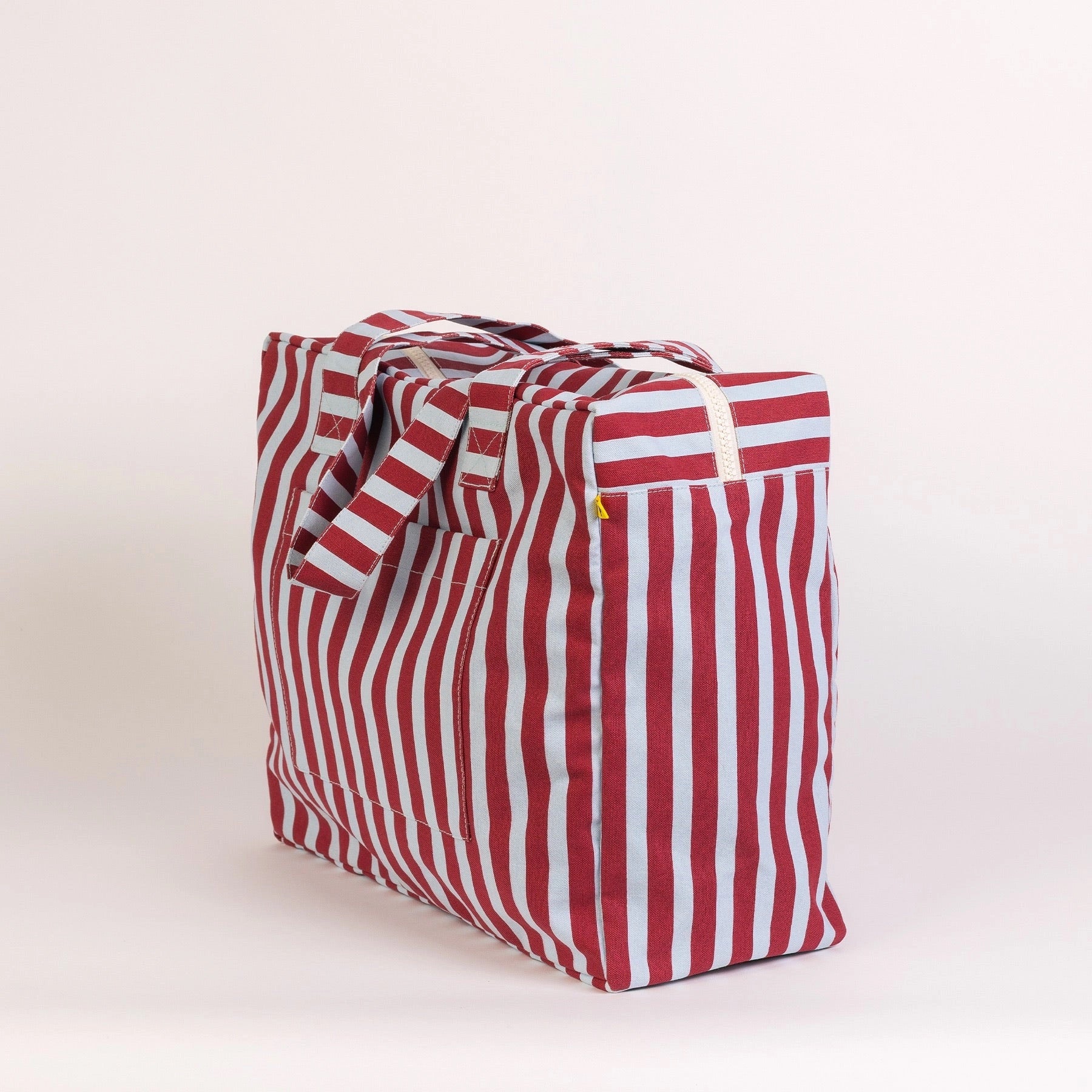 Fluf Daytrip Tote awning stripe chili pepper