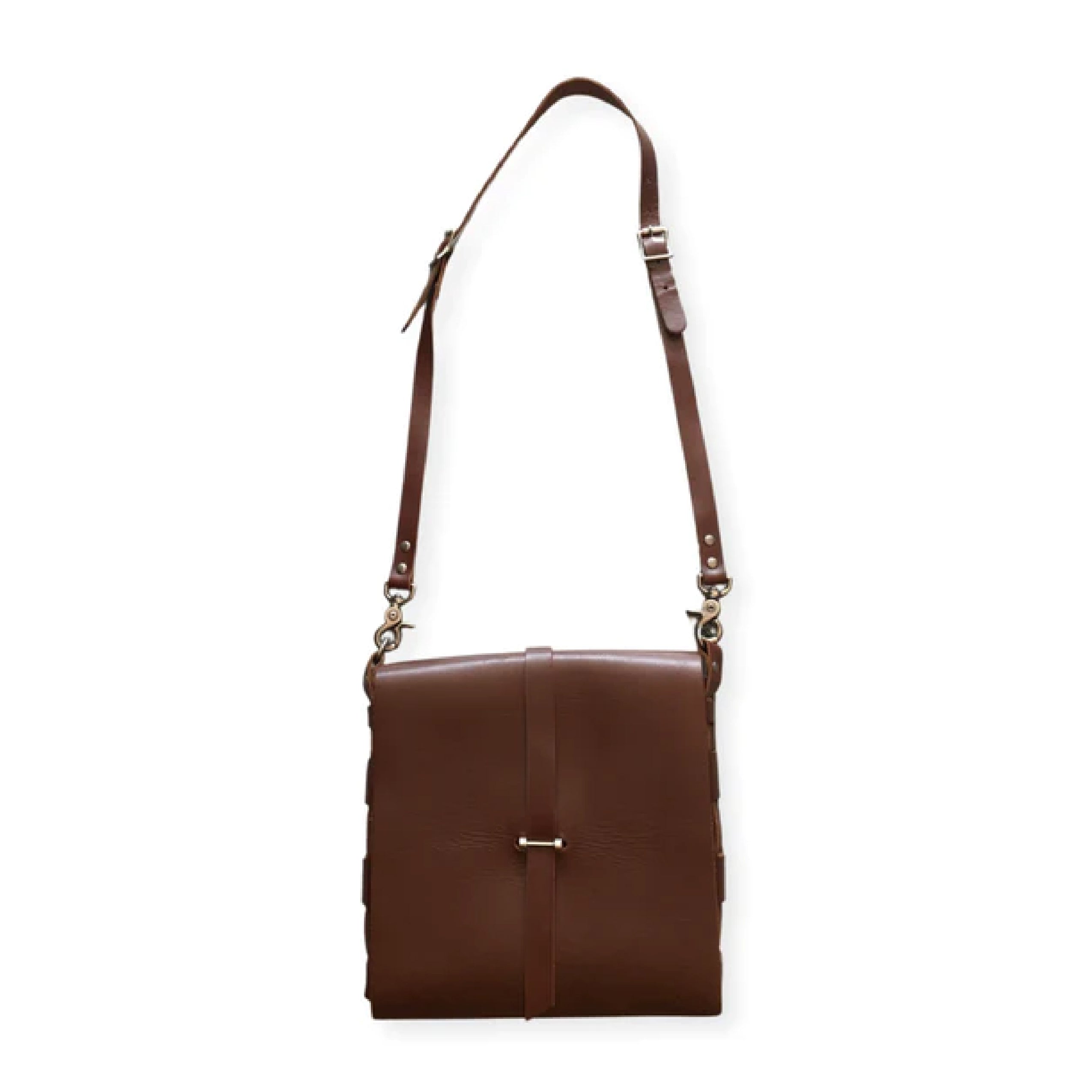 Dean UB03 The Towner Unisex Messenger Bag cognac leather