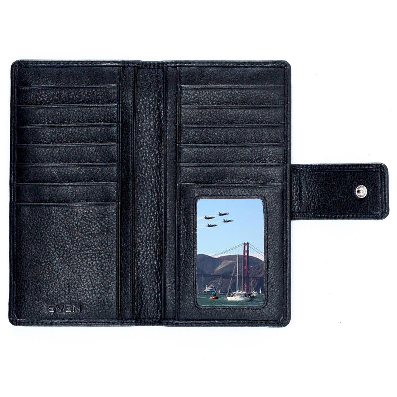 SVEN Style No. W58 Wallet black leather