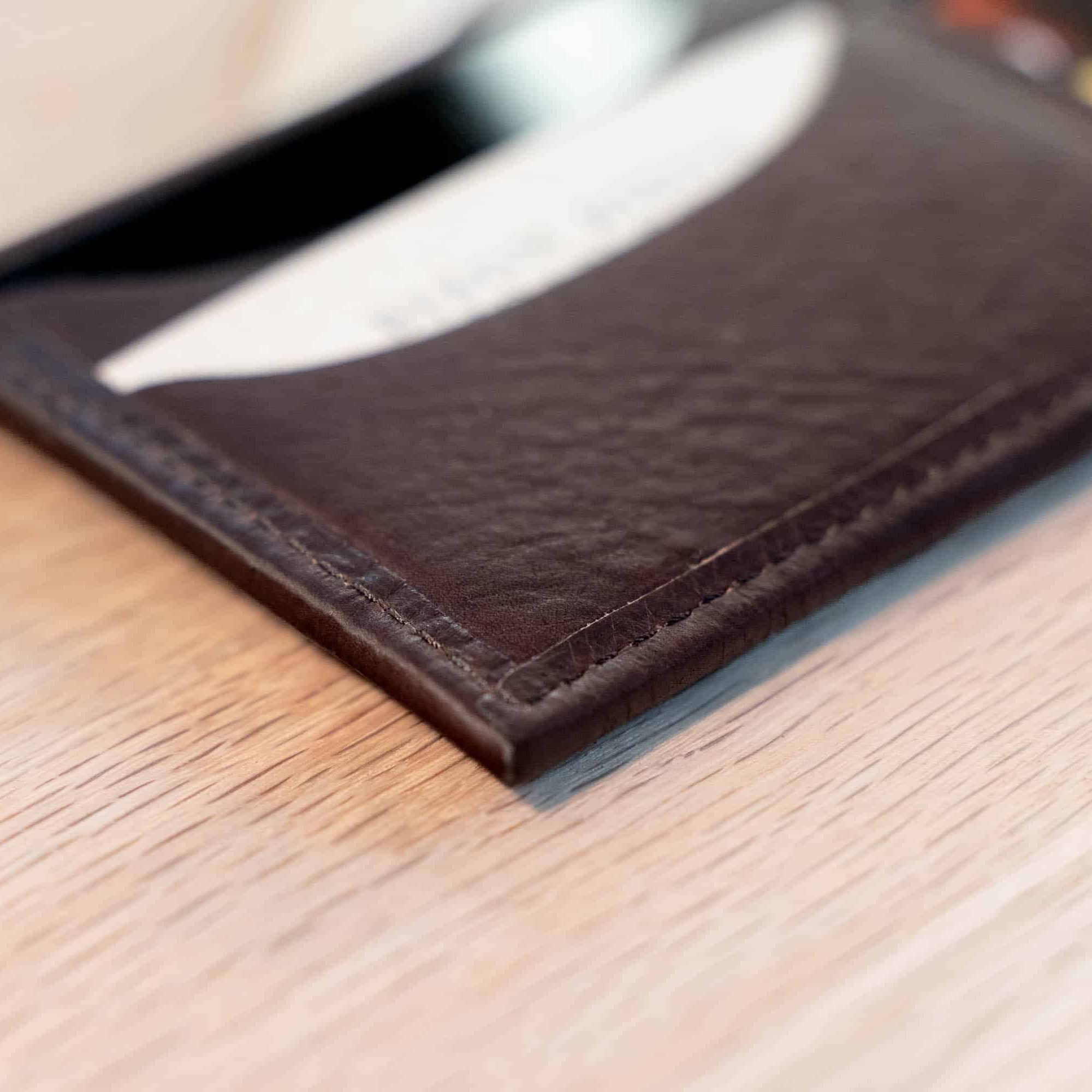 Buffalo Billfold Company Men's Bifold Wallet with Buffalo Nickel brown leather