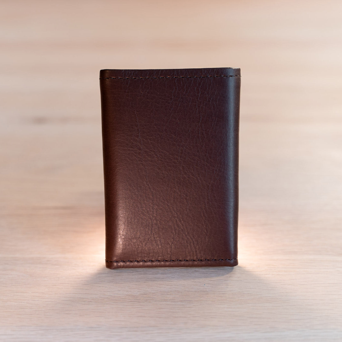 Buffalo Billfold Company Men's Trifold Wallet with ID Window brown leather