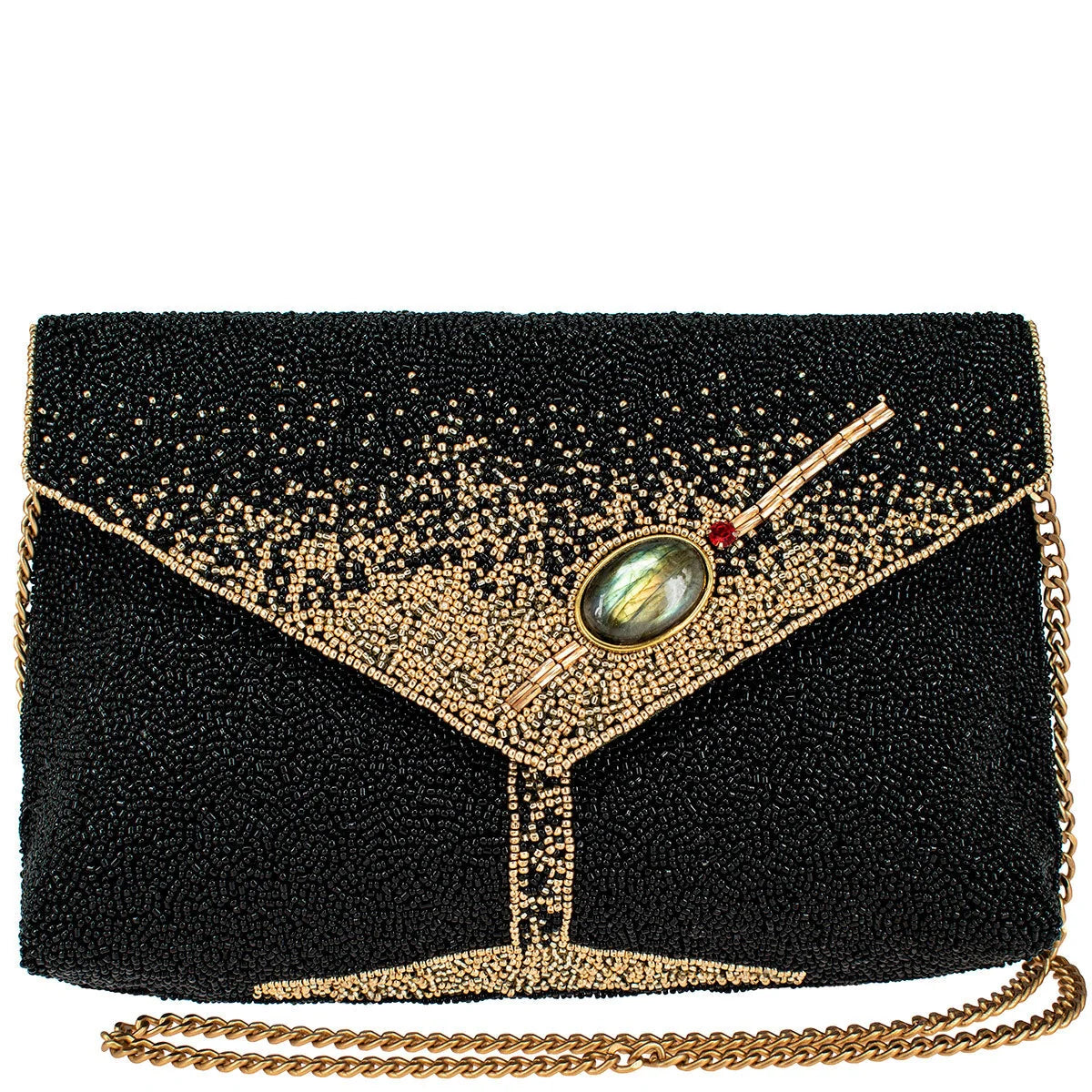 Mary Frances Olive You Crossbody Clutch
