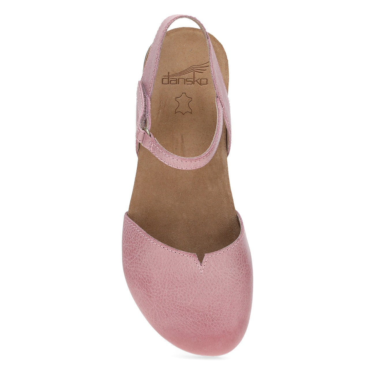 Dansko Rowan pink waxy burnished