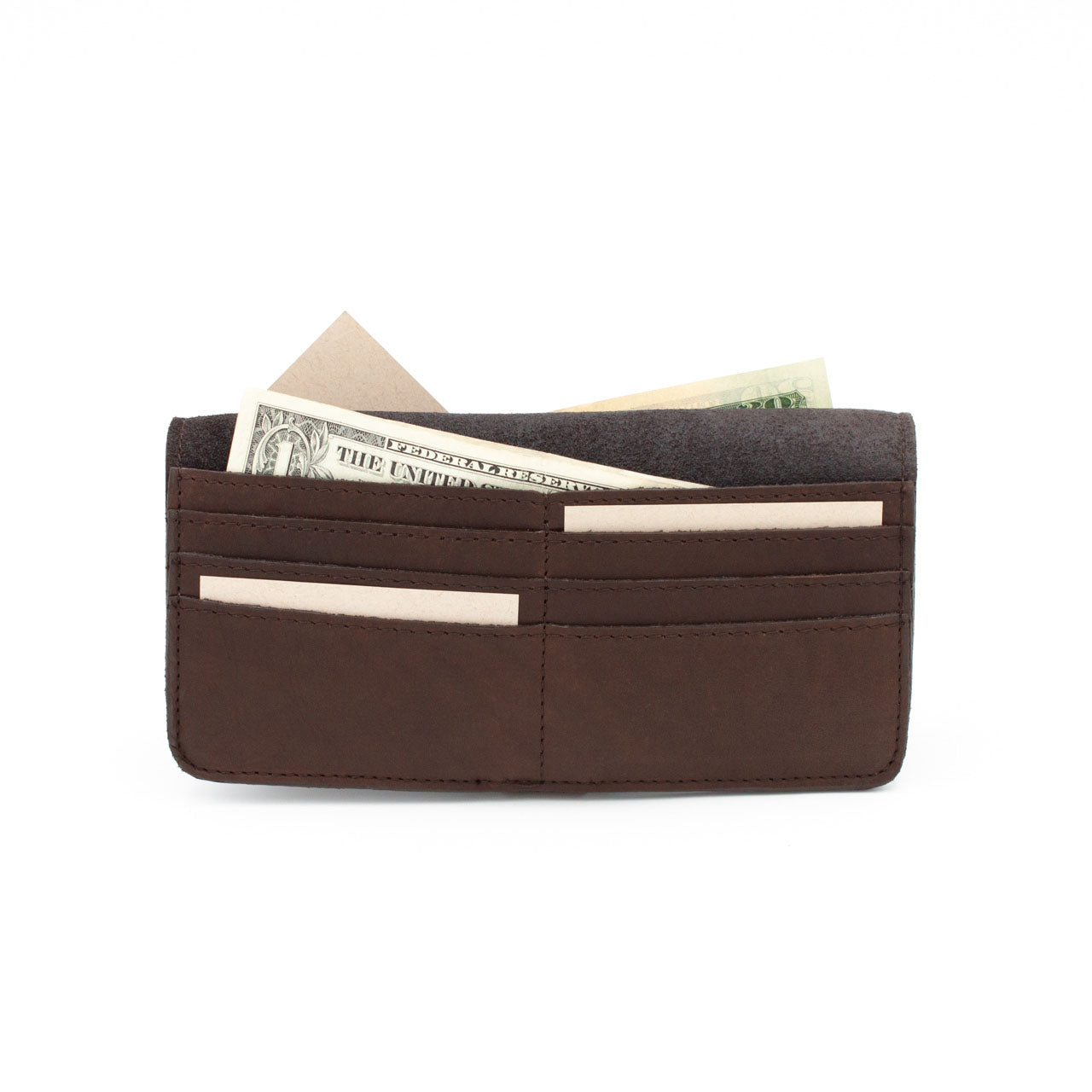 Buffalo Billfold Company Women's Dakota Slim Wallet brown leather