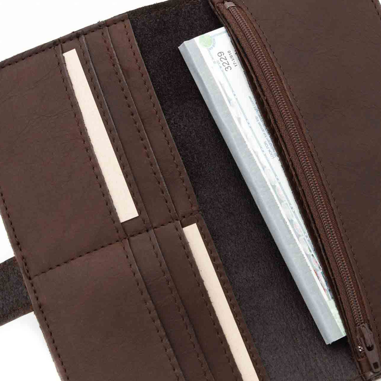 Buffalo Billfold Company Women's Dakota Slim Wallet brown leather