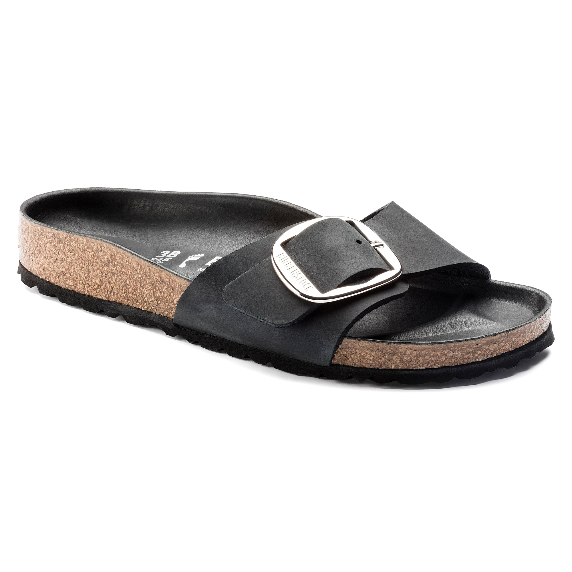 Birkenstock Limited Edition Madrid Big Buckle black oiled leather