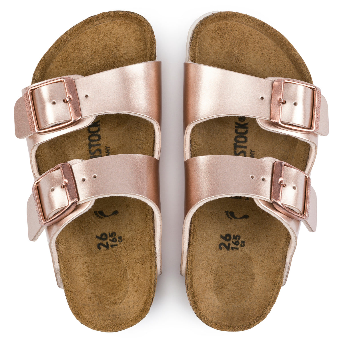 Birkenstock Kids Arizona electric metallic copper Birko-Flor