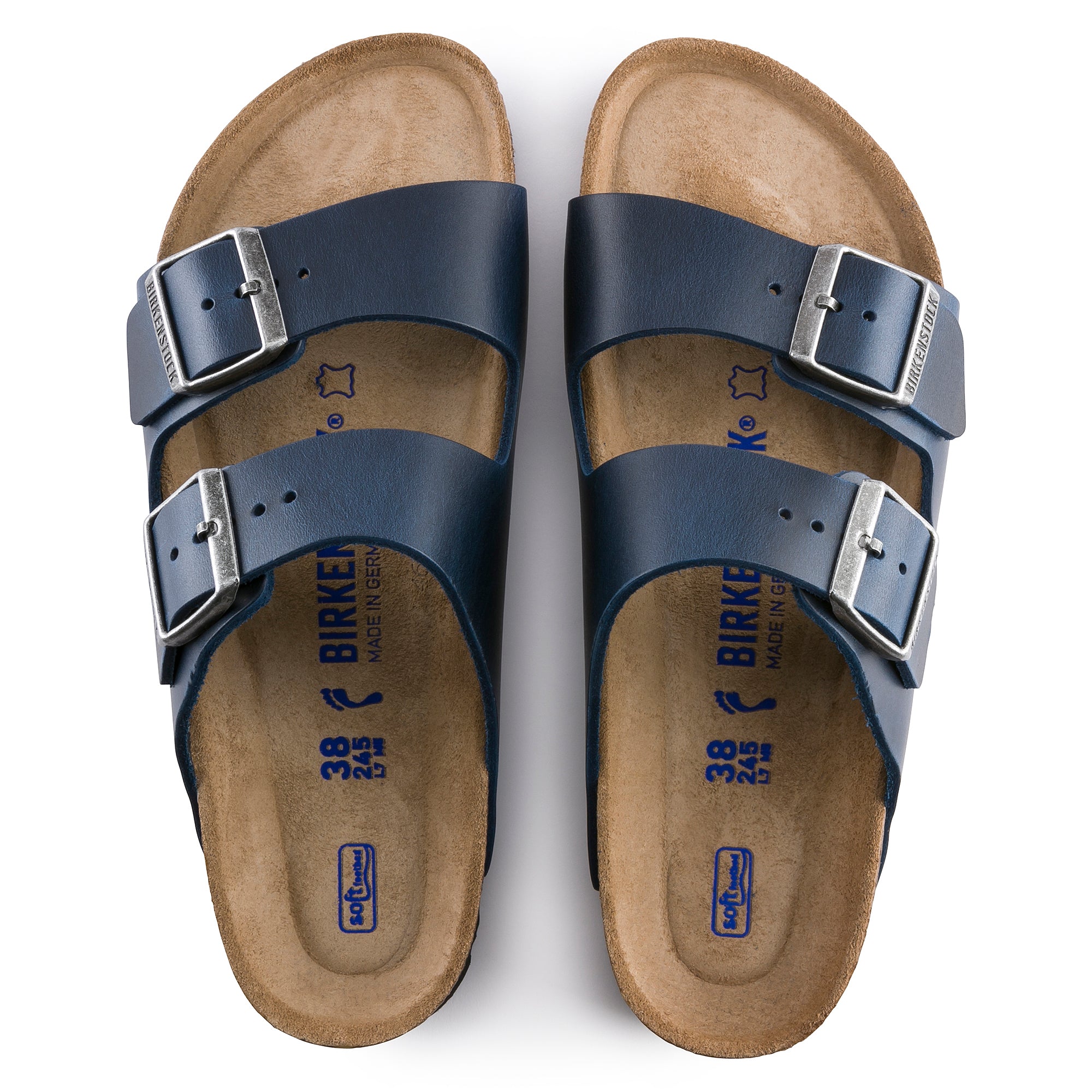 Birkenstock Arizona Soft Footbed blue oiled leather