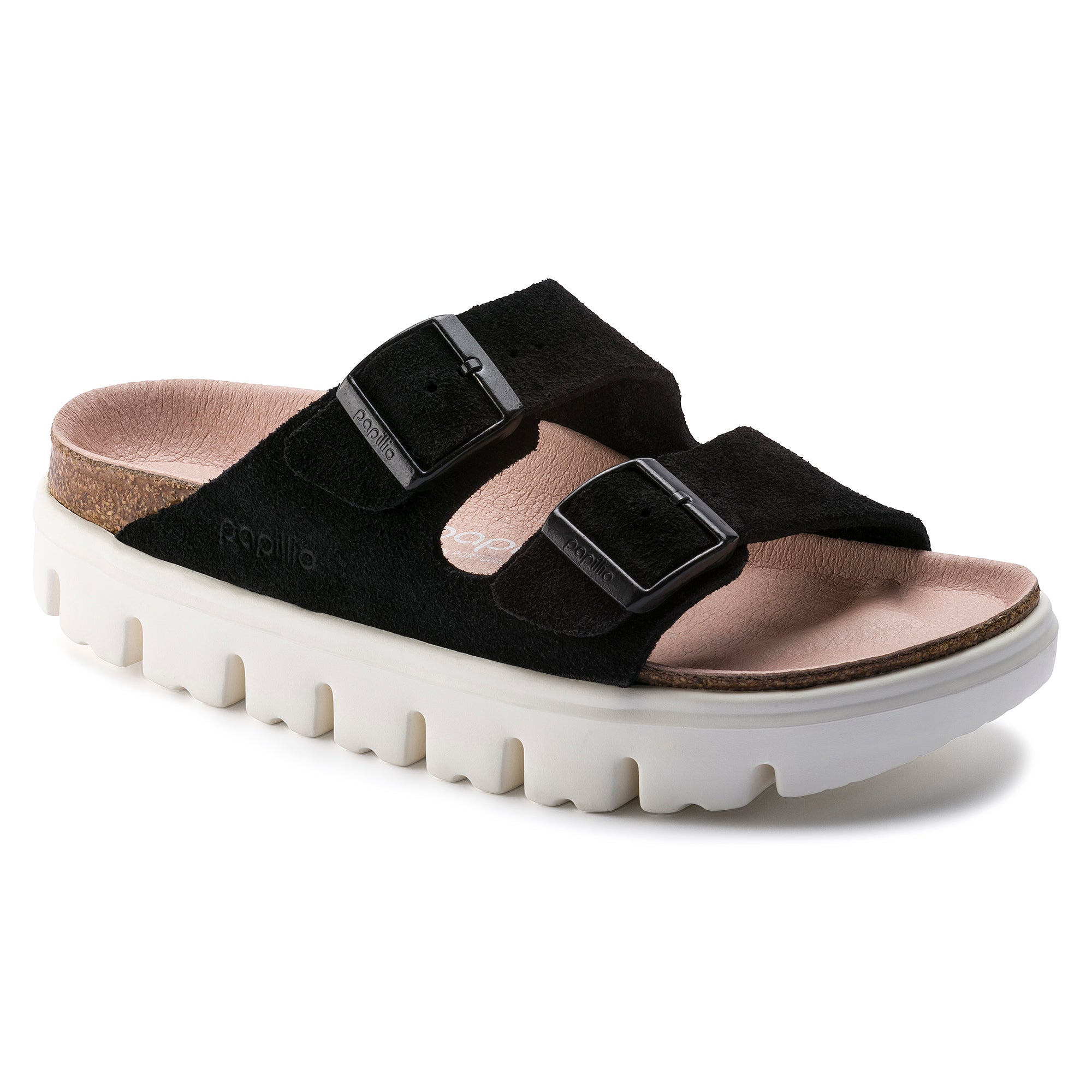 Papillio Arizona Chunky black suede by Birkenstock