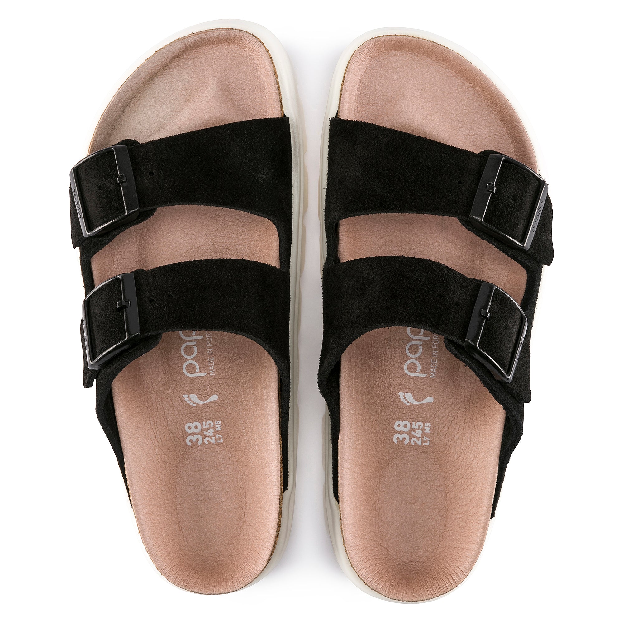 Papillio Arizona Chunky black suede by Birkenstock