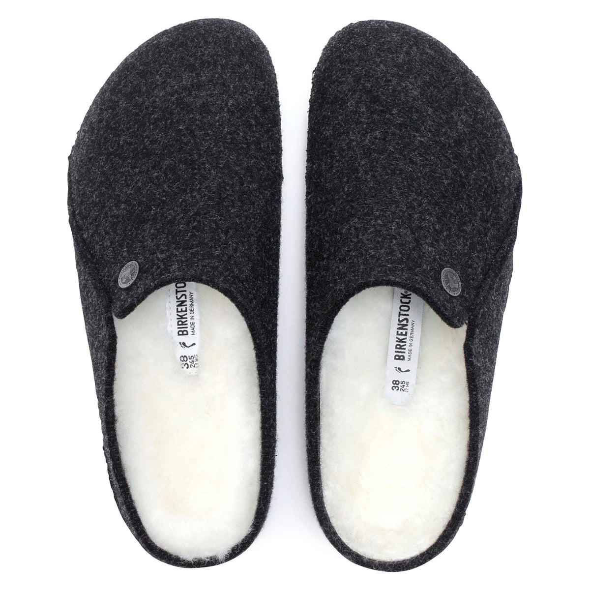 Birkenstock Zermatt Shearling anthracite wool/natural shearling