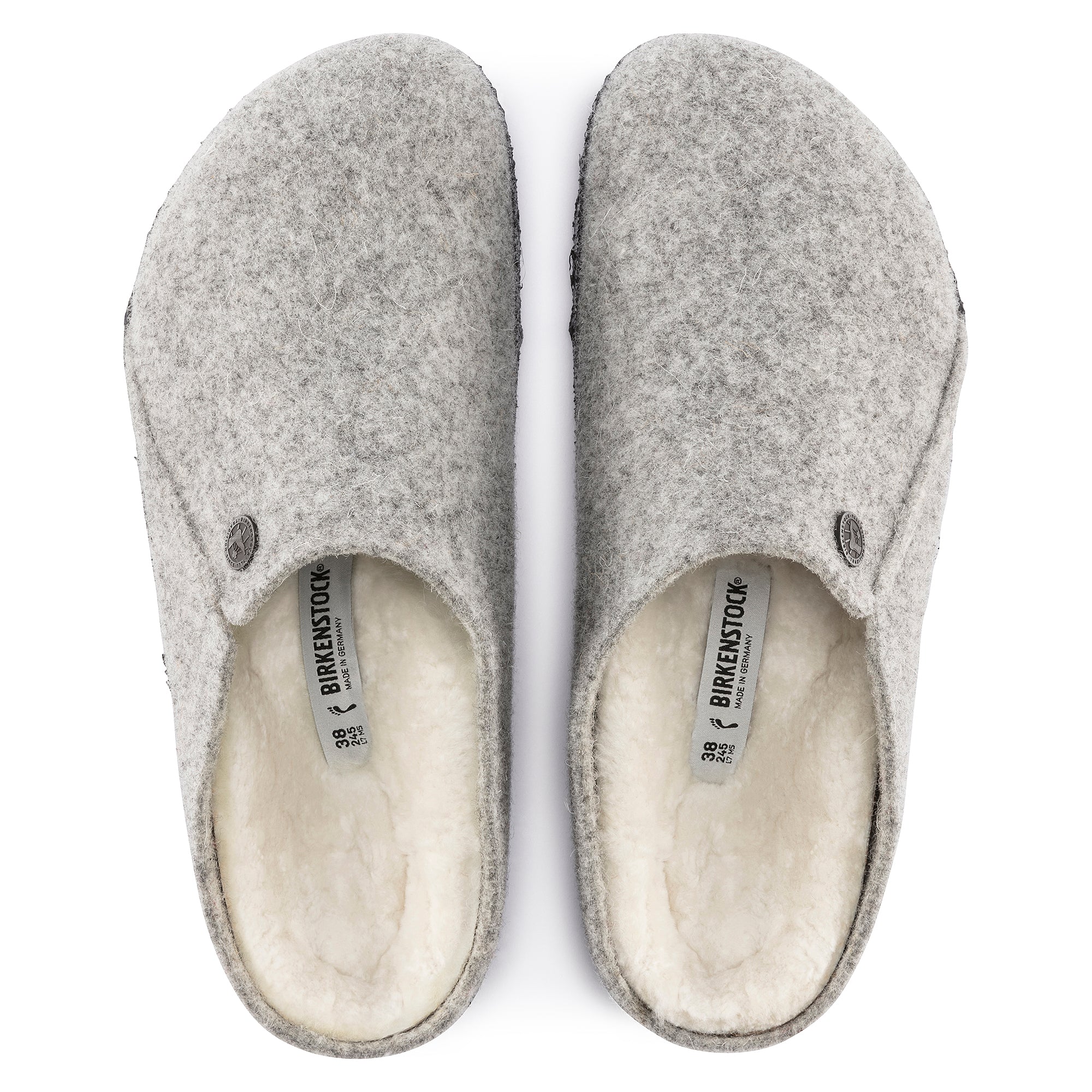 Birkenstock Limited Edition Zermatt light gray wool/natural shearling