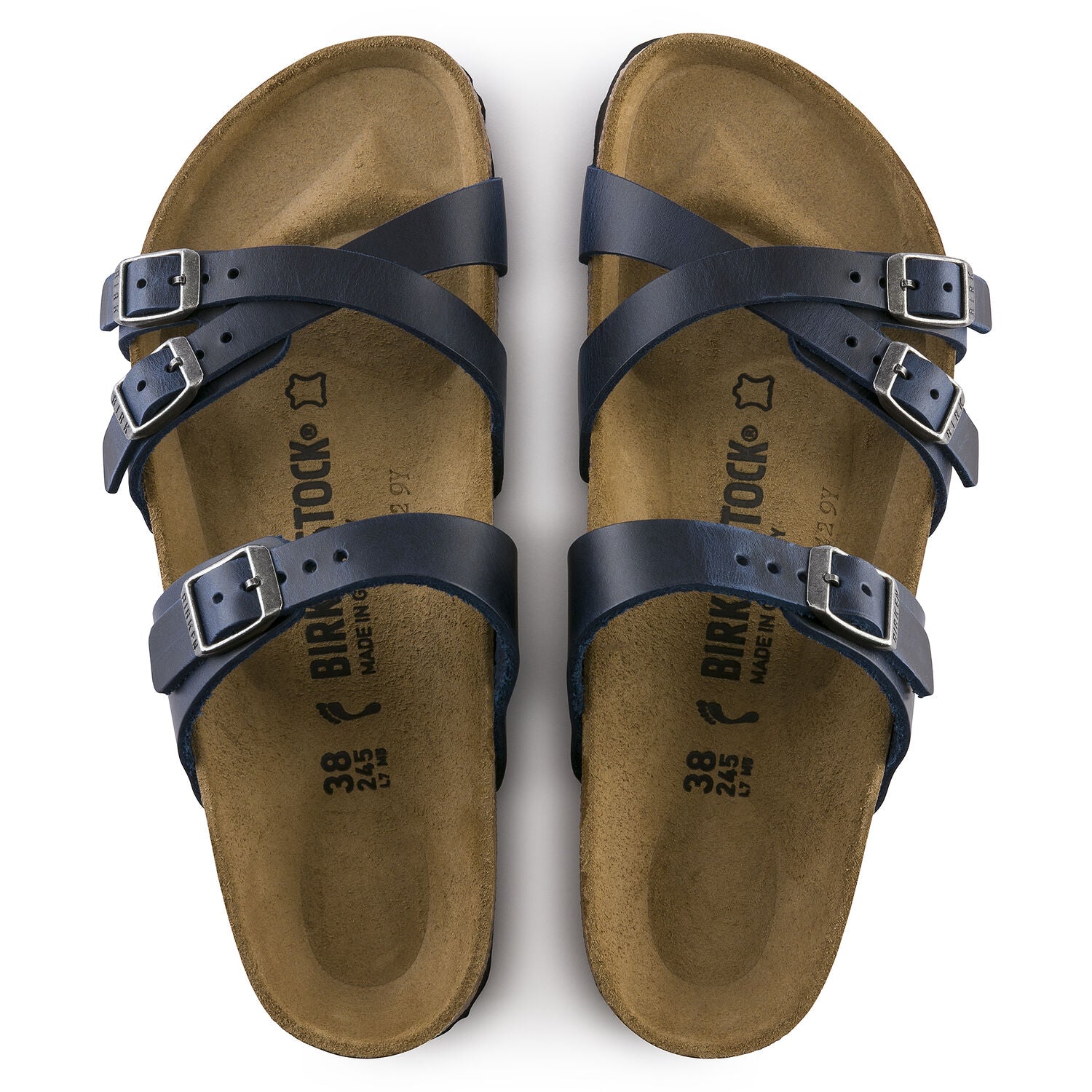 Birkenstock Franca blue oiled leather