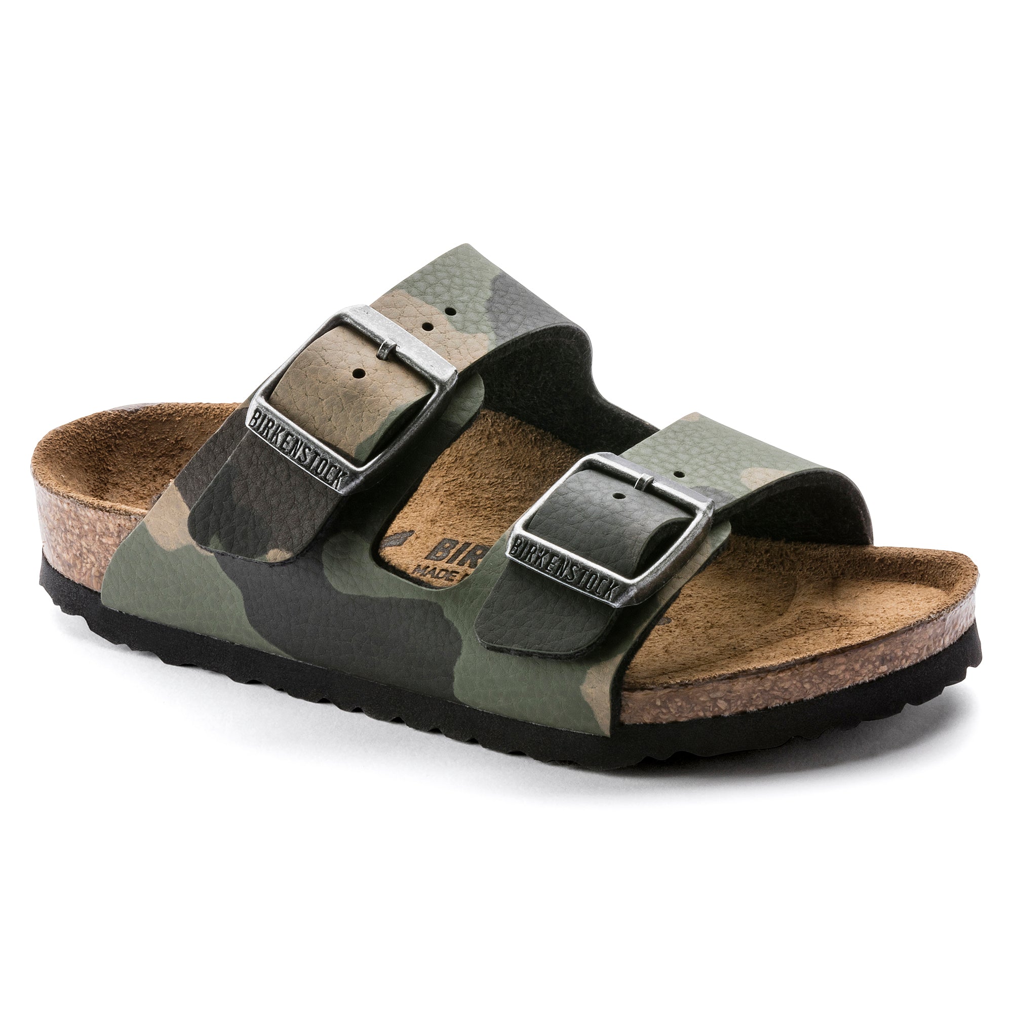 Birkenstock Limited Edition Kids Arizona desert soil camo green Birko-Flor