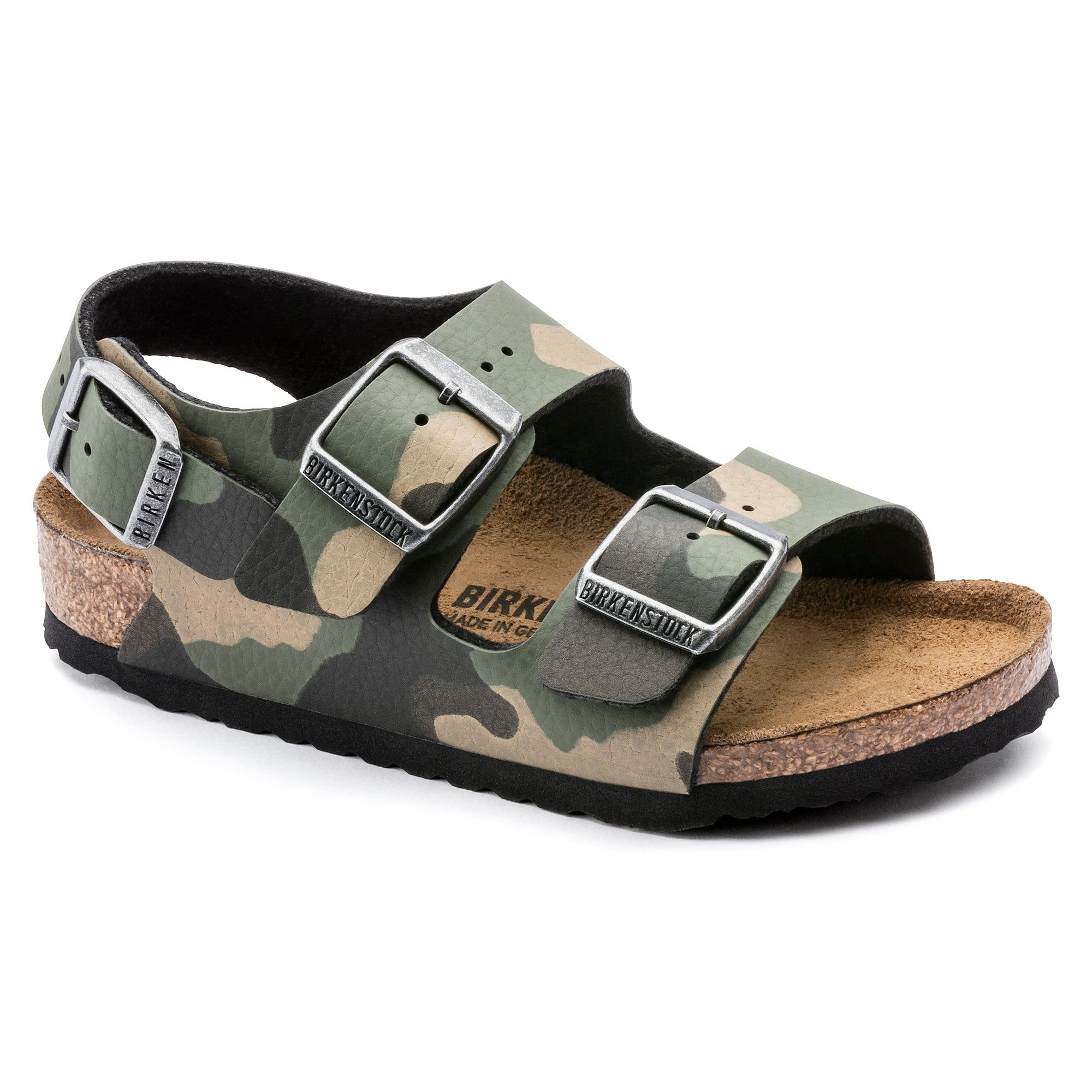 Birkenstock Limited Edition Kids Milano desert soil camo khaki Birko-Flor