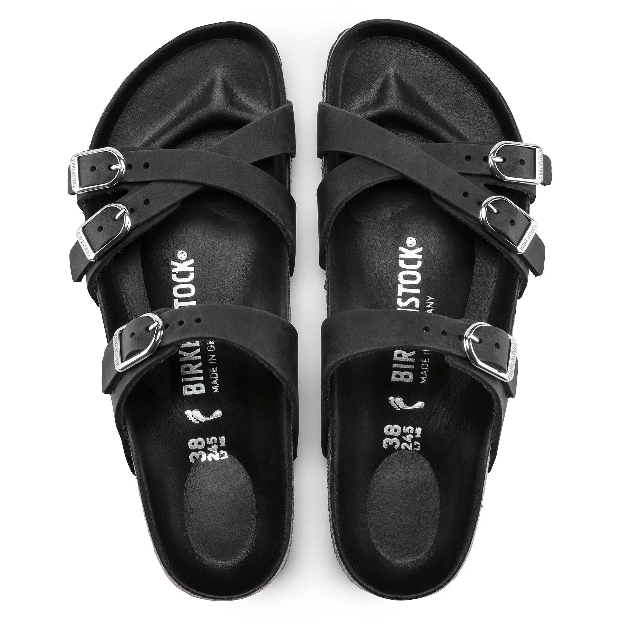 Birkenstock Franca Hex black oiled leather