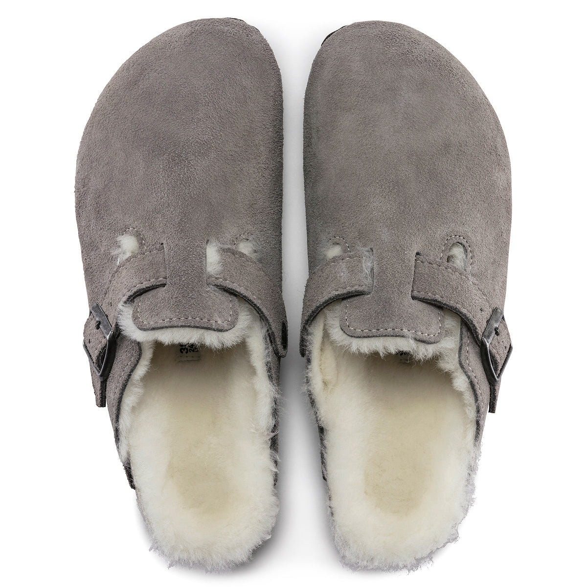 Birkenstock Boston Shearling stone coin suede/natural shearling