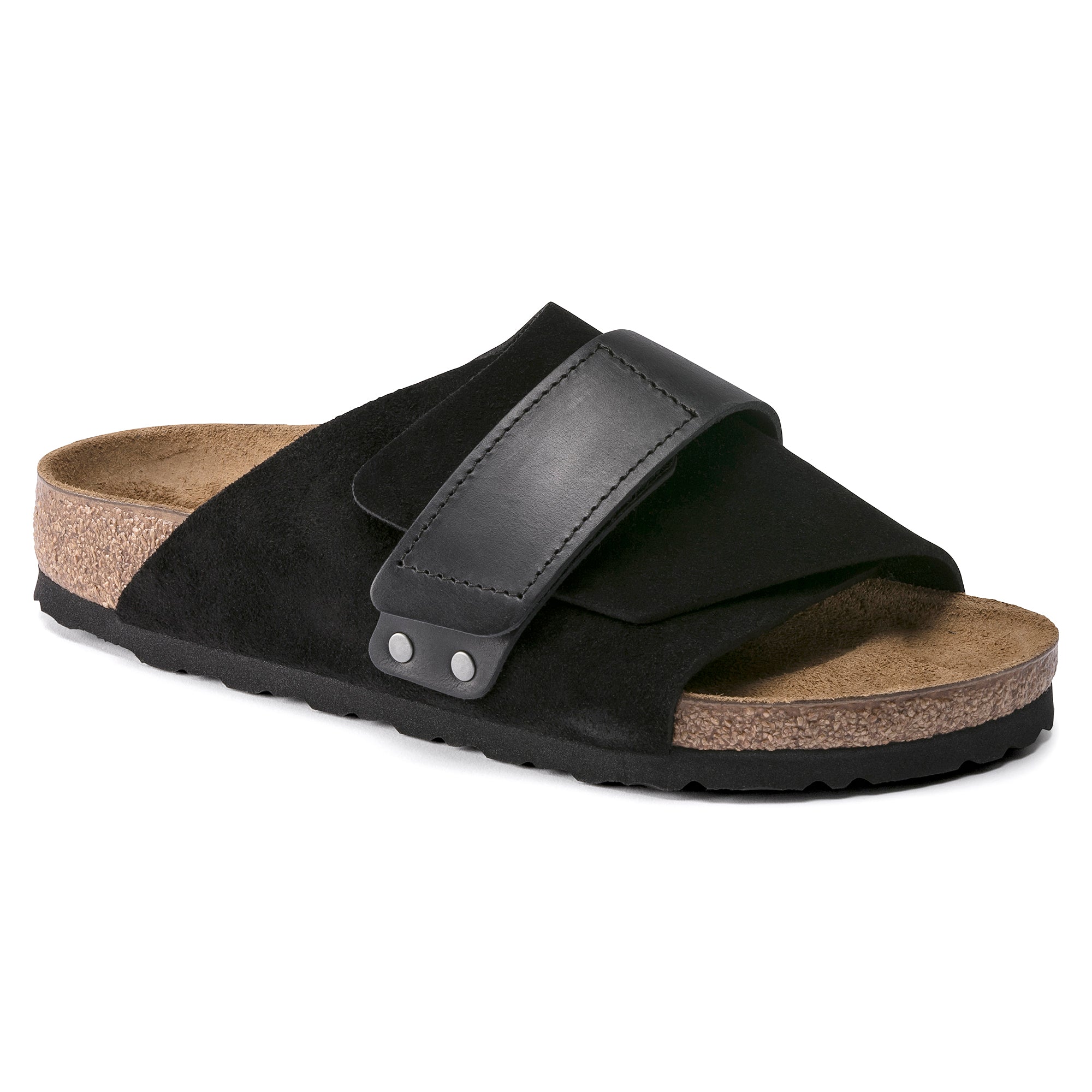 Birkenstock Kyoto black suede/black oiled leather