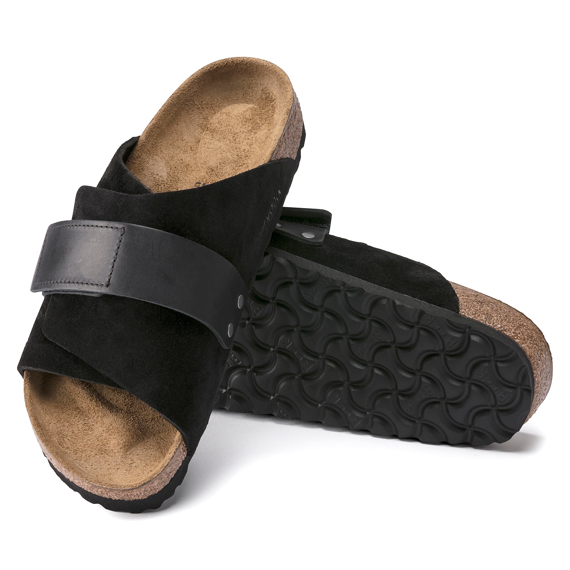 Birkenstock Kyoto black suede/black oiled leather