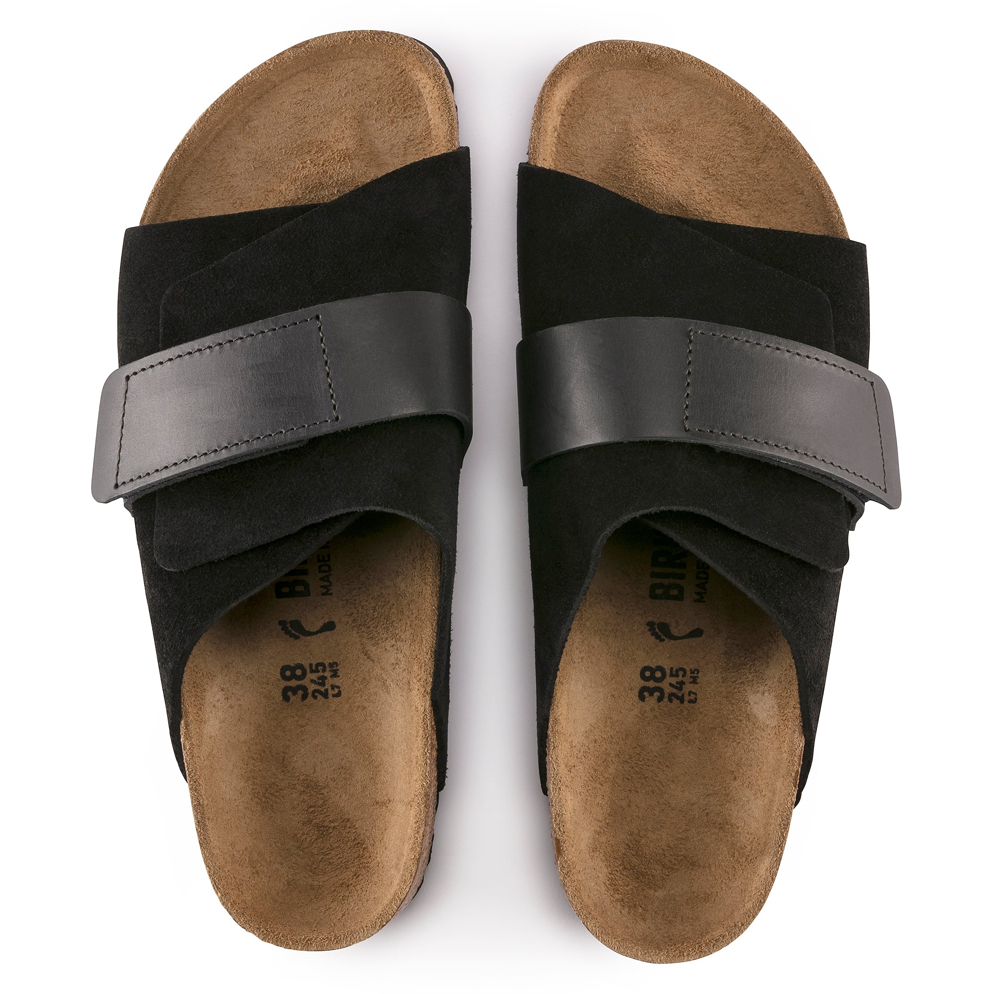 Birkenstock Kyoto black suede/black oiled leather