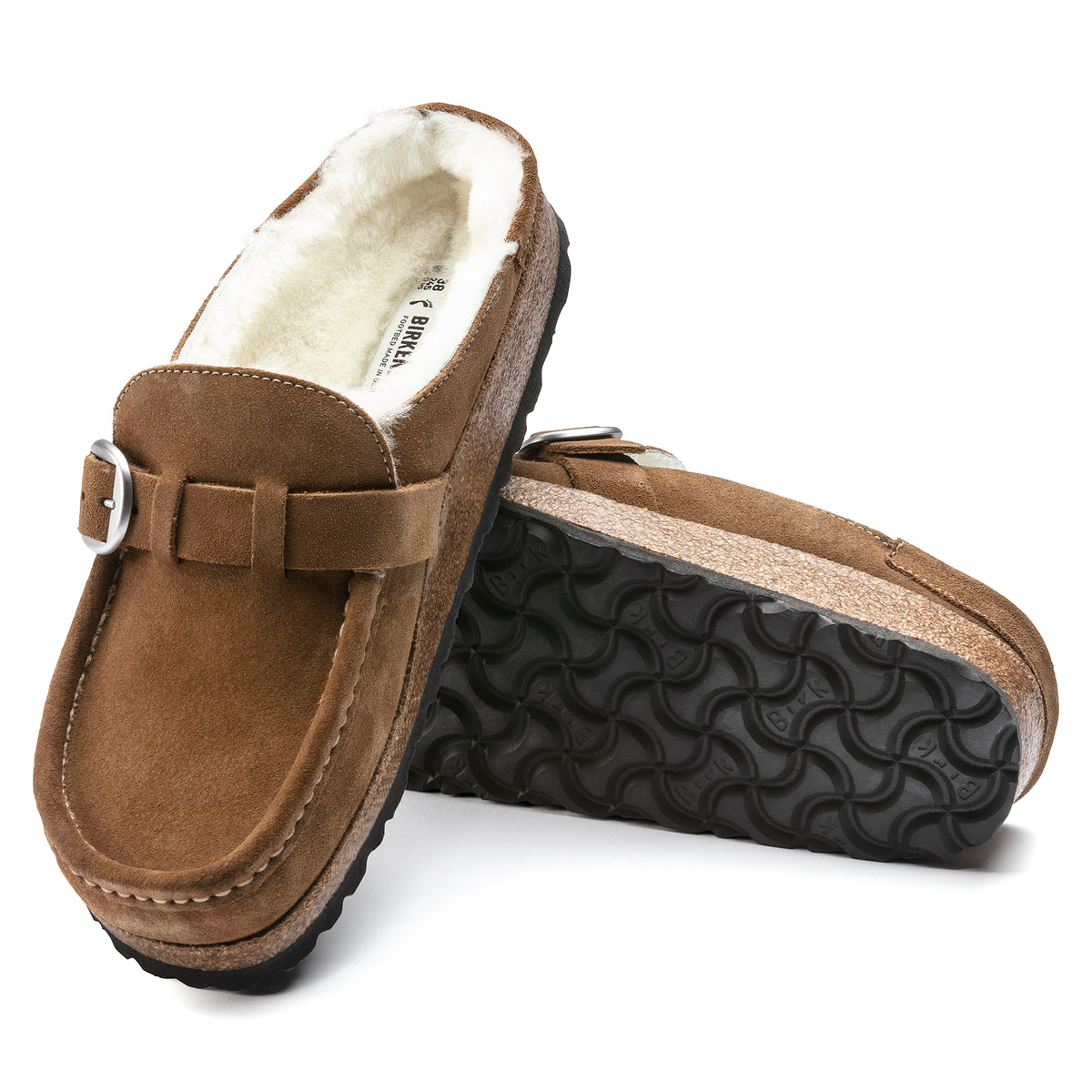 Birkenstock Buckley Shearling tea suede/natural shearling