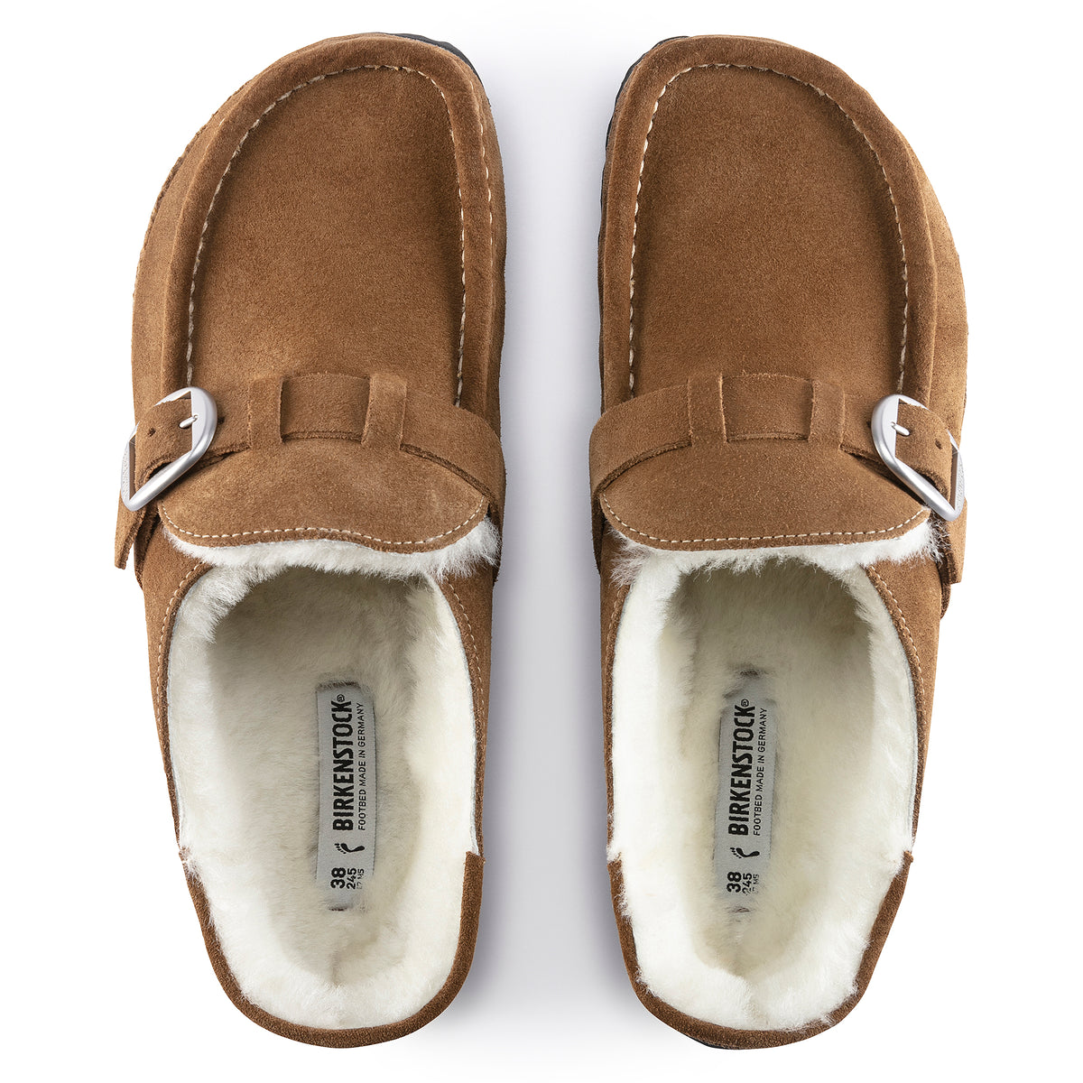 Birkenstock Buckley Shearling tea suede/natural shearling