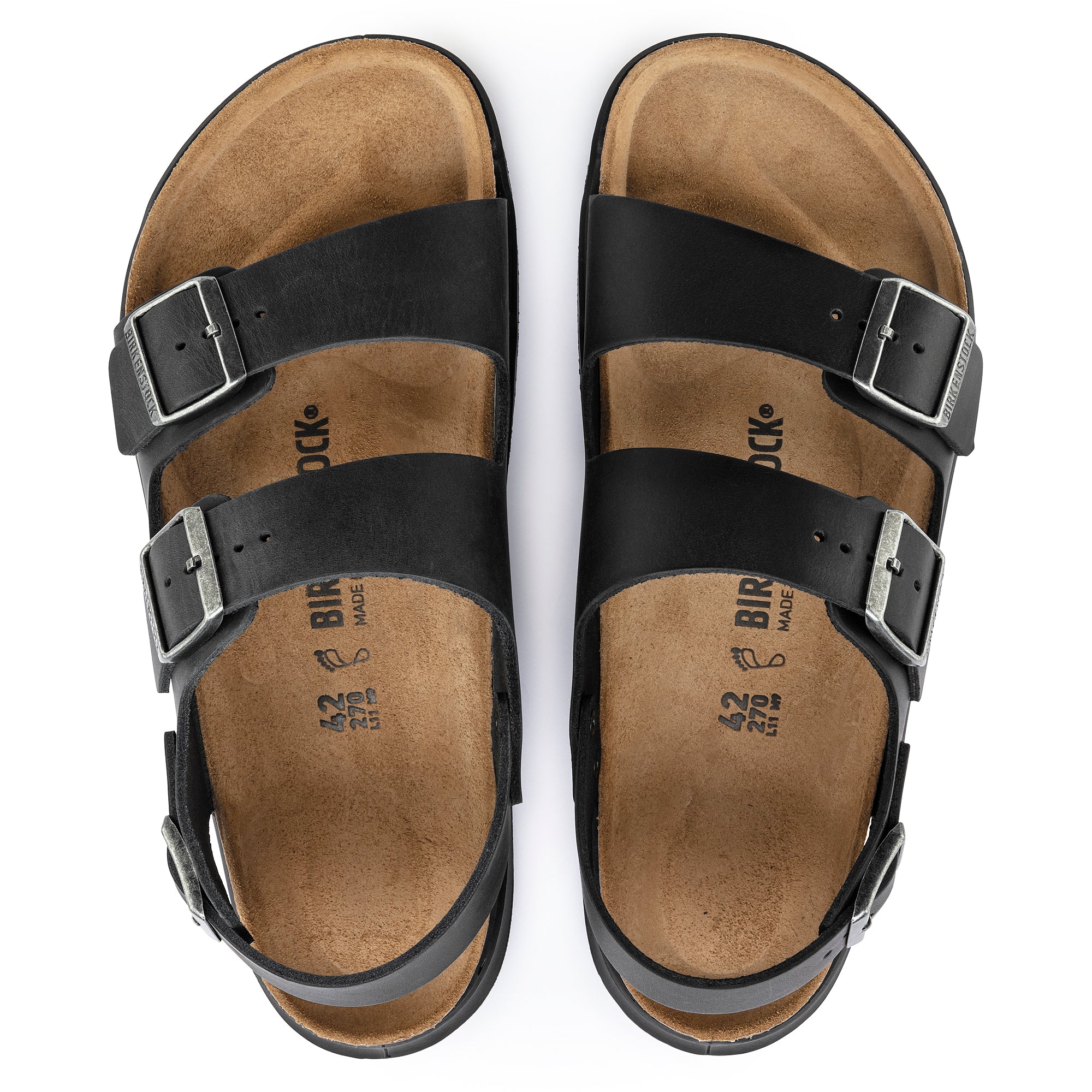 Birkenstock Men's Milano Crosstown black oiled leather