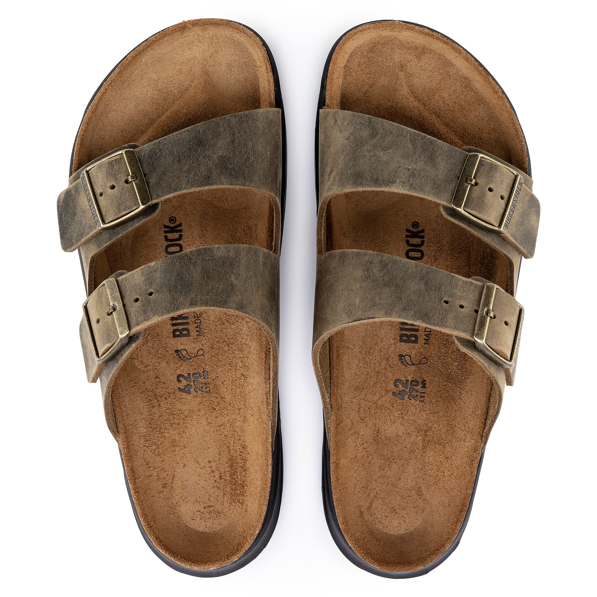 Birkenstock Men's Arizona Crosstown faded khaki oiled leather