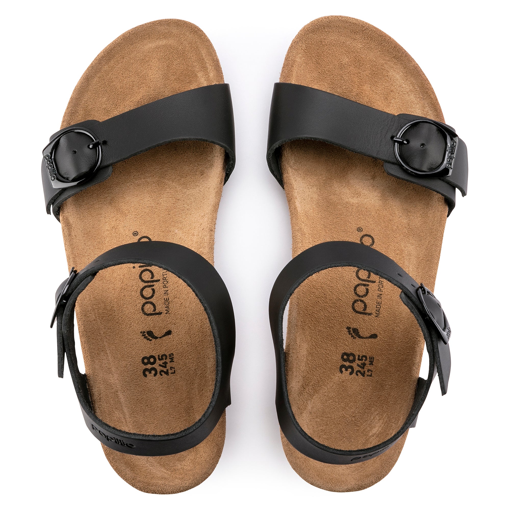 Papillio Soley black leather by Birkenstock