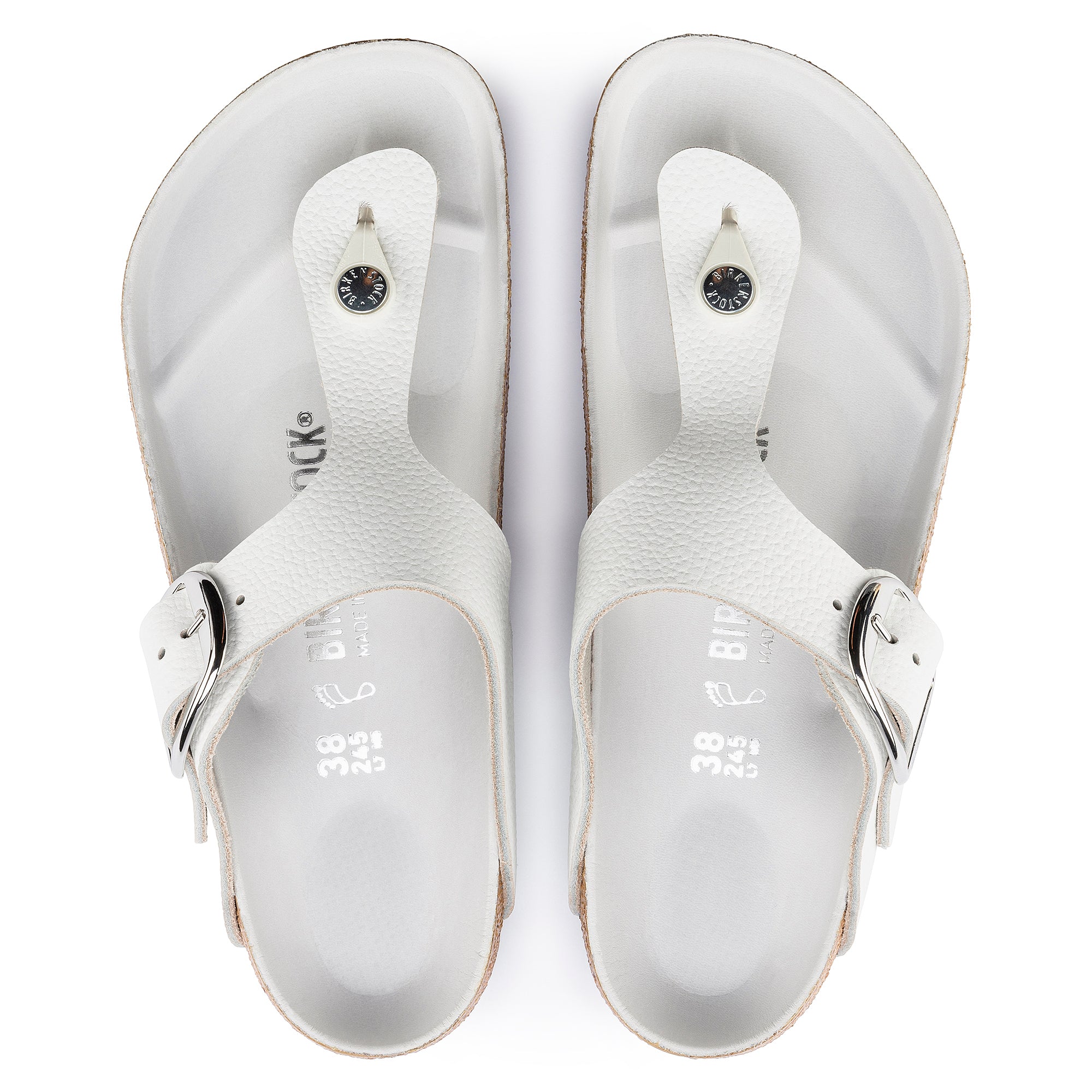 Birkenstock Gizeh Big Buckle white leather
