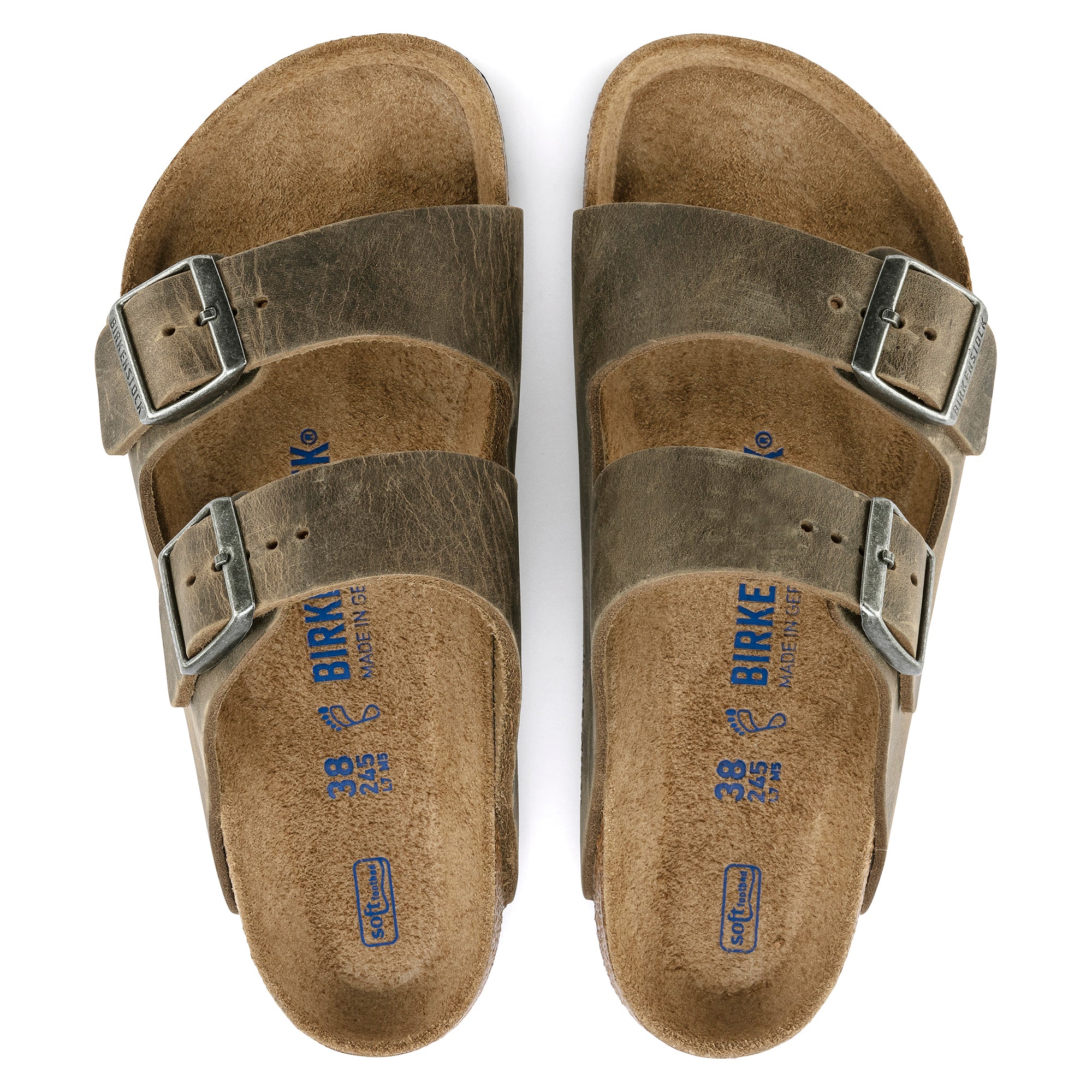 Birkenstock Arizona Soft Footbed faded khaki oiled leather