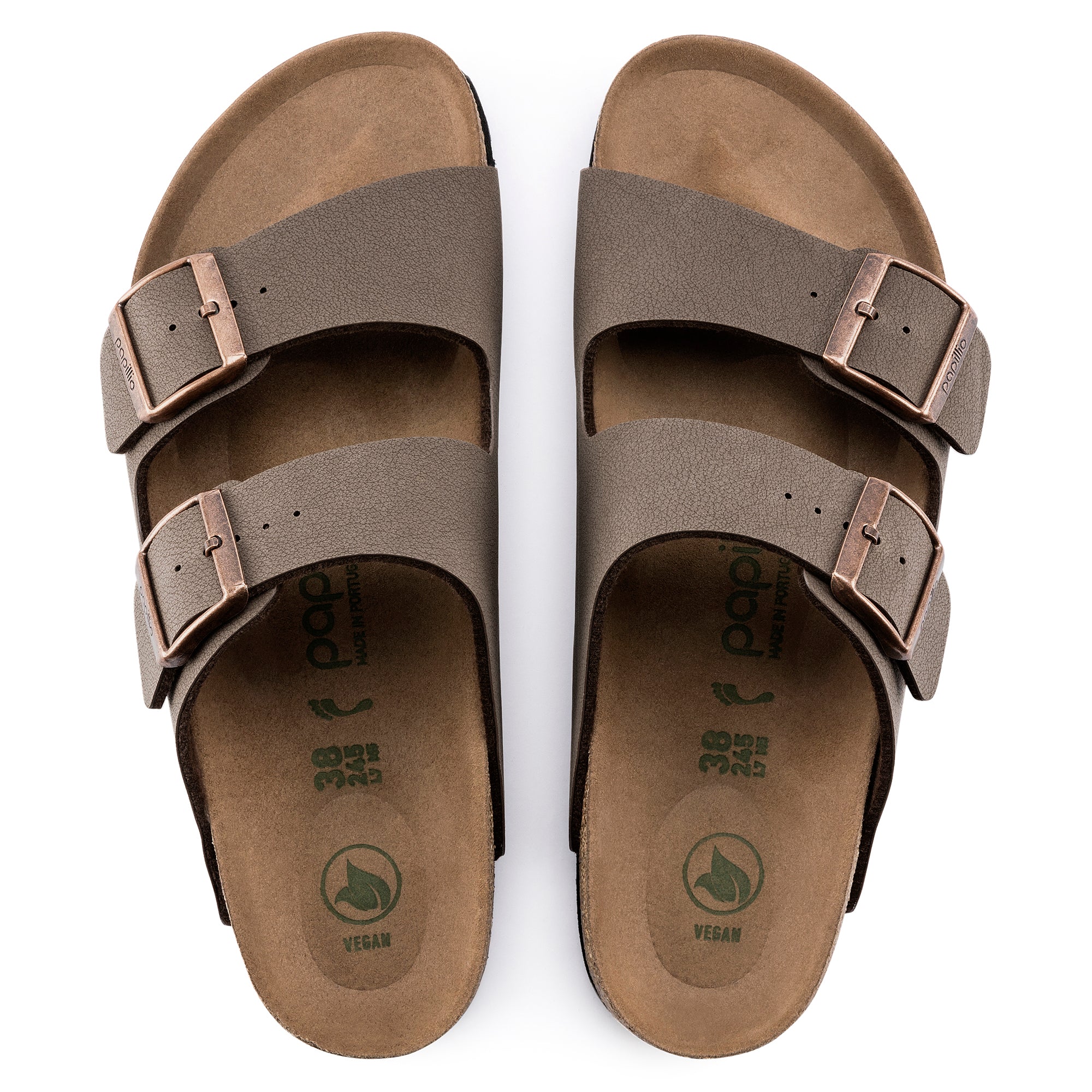 Papillio Arizona Platform Vegan mocha Birkibuc by Birkenstock