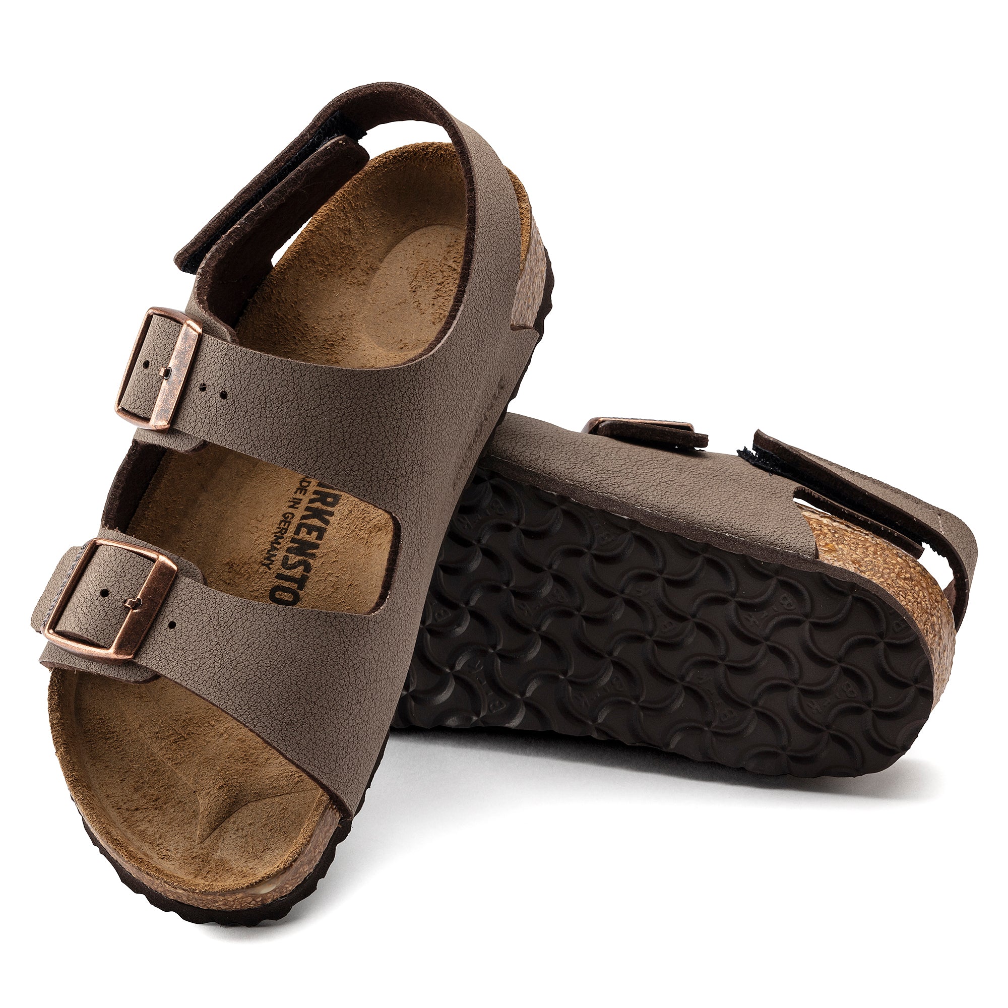 Birkenstock Kids Milano Hook & Loop mocha Birkibuc