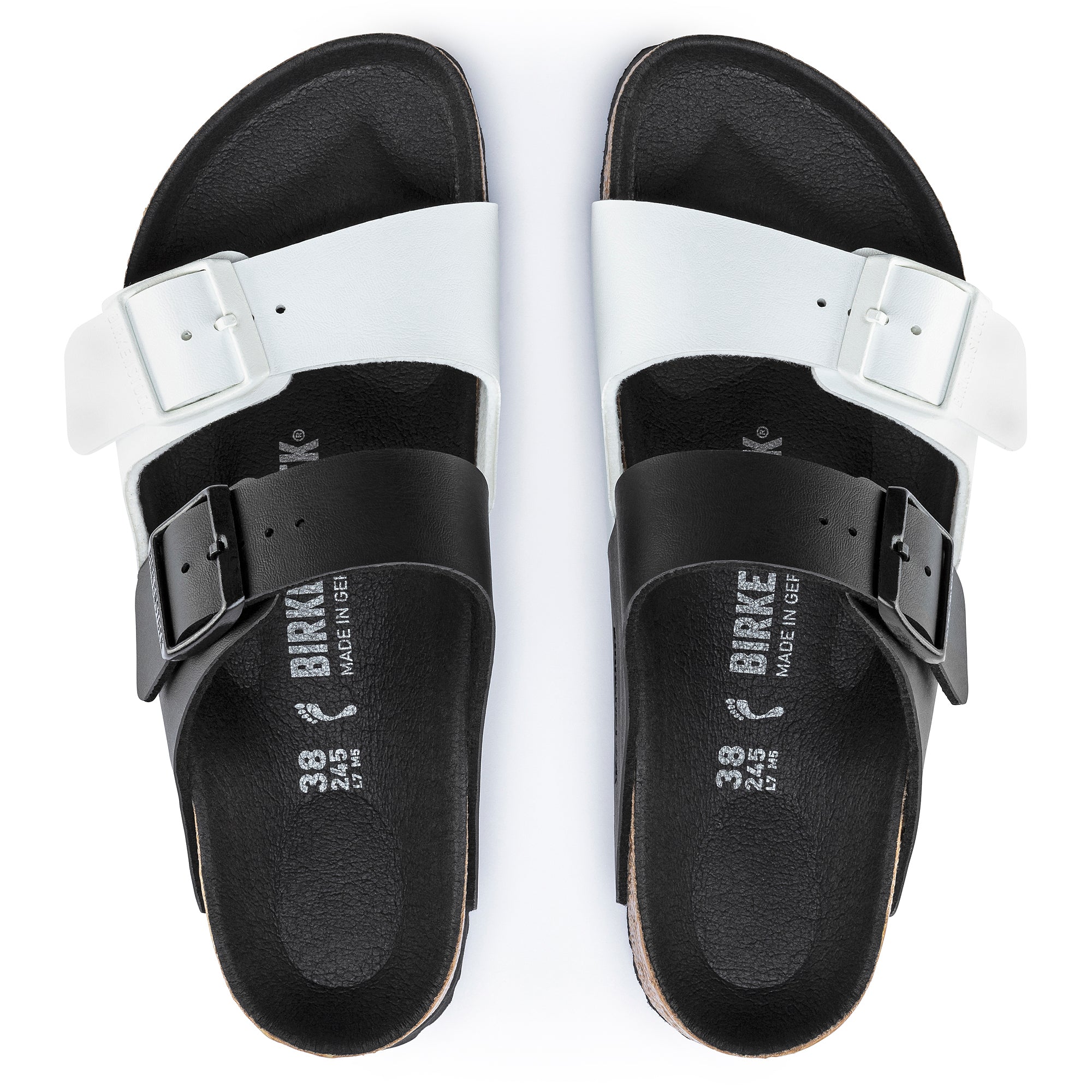 Birkenstock Arizona Split black/white Birko-Flor