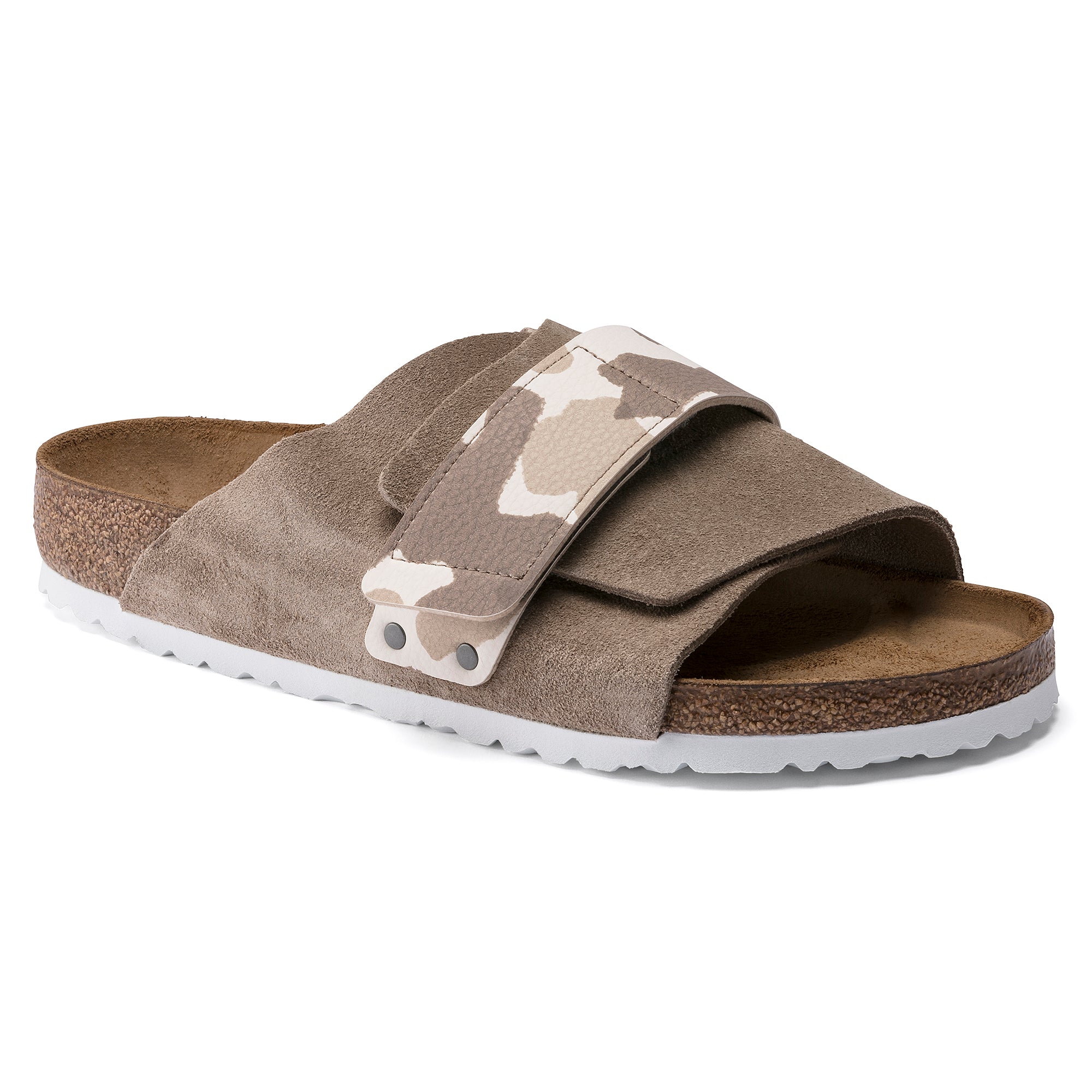 Birkenstock Limited Edition Kyoto gray taupe suede/camo Birko-Flor