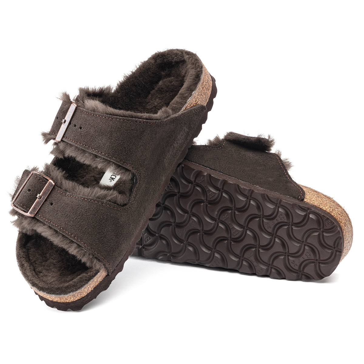 Birkenstock Arizona Shearling mocha suede/mocha shearling