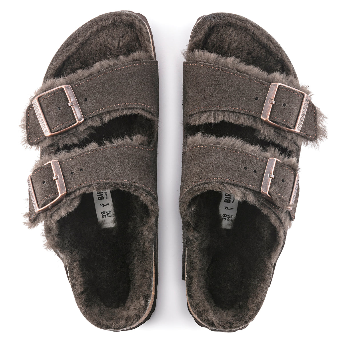 Birkenstock Arizona Shearling mocha suede/mocha shearling
